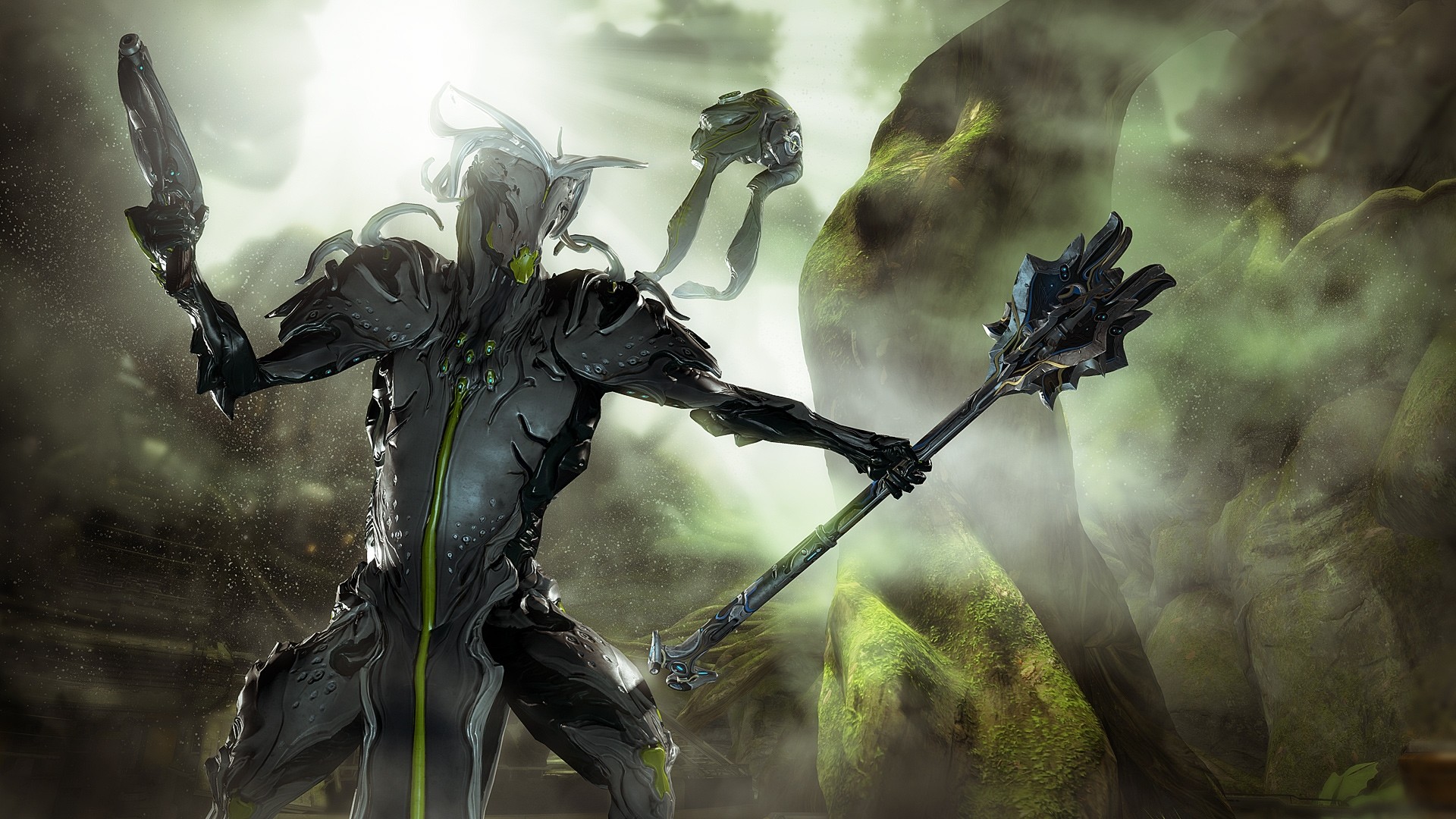 Warframe, Ash, Combattimento, Verde, 1920x1080, immagine di sfondo