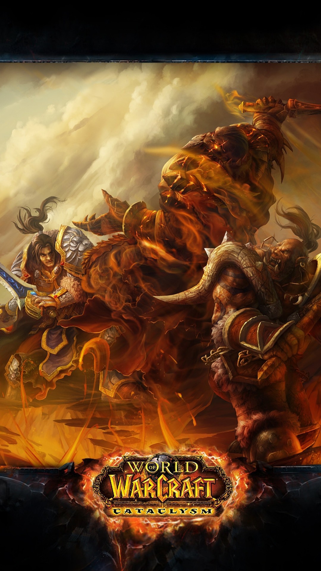 World of Warcraft: Cataclysm, World of Warcraft, Orda, Battaglia, Fuoco, sfondo per iPhone