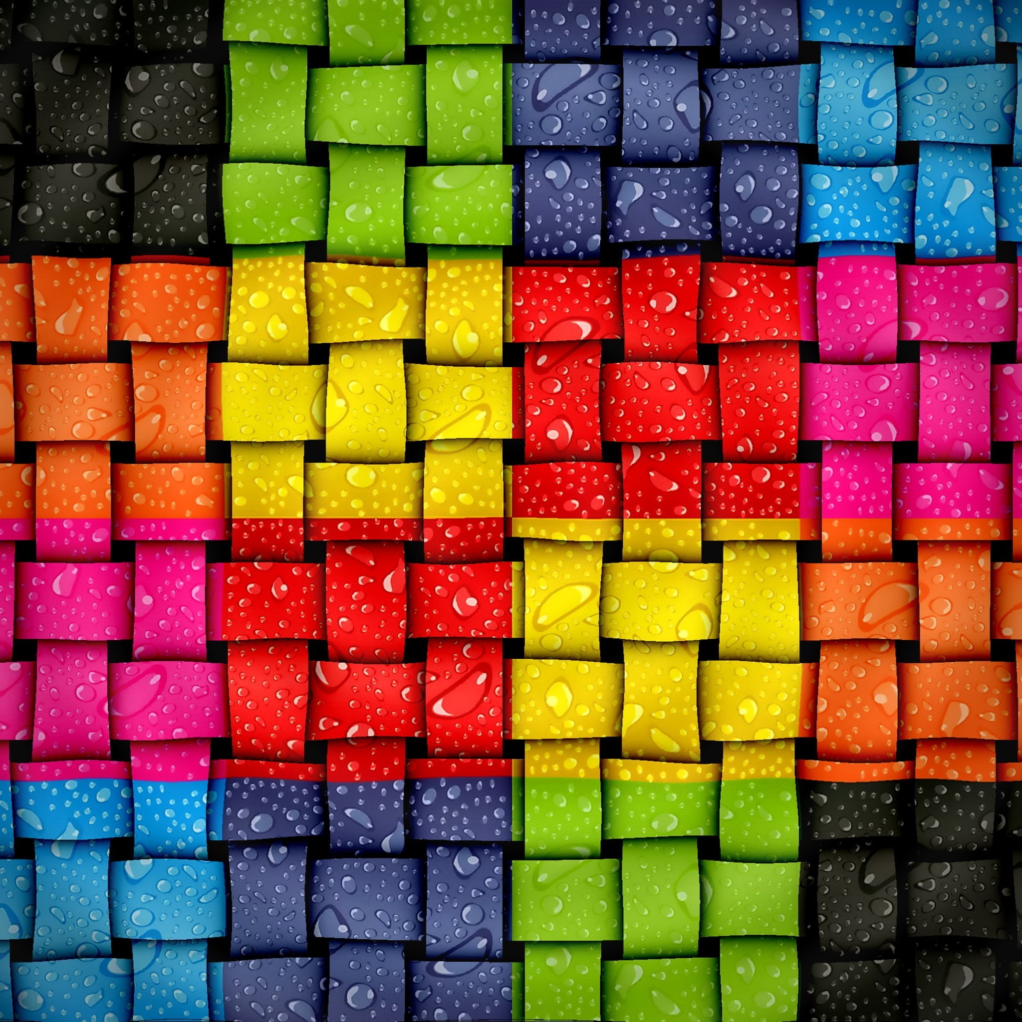 Intreccio, Tessuto, Quadrati, Multicolore, Full HD, schermata di blocco iPad