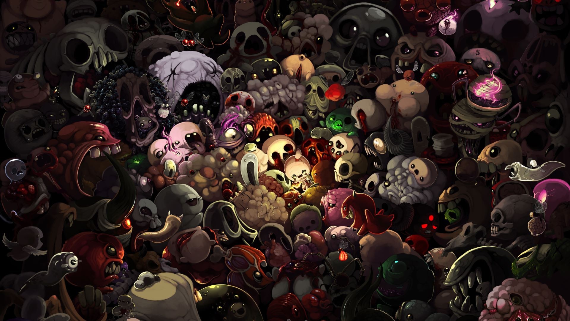 The Binding of Isaac, Mostri, Collage, Full HD, sfondo Windows 11