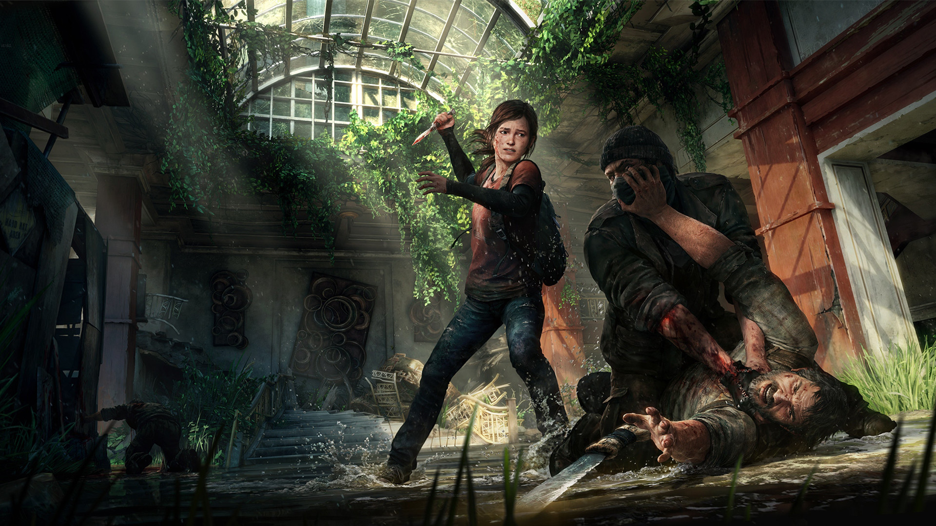 The Last of Us, Ellie, Joel, Infetti, Combattimento, 1920x1080, sfondo per PC