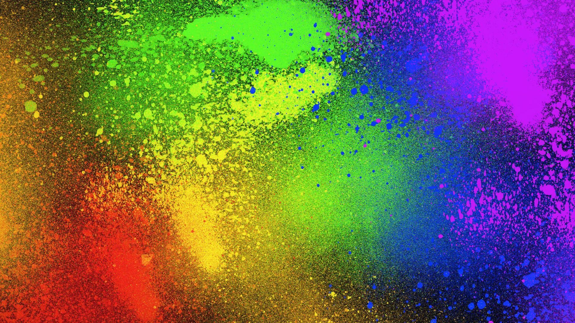 Polvere colorata, Holi, Schizzi di colore, Multicolore, Full HD, sfondo per PC e portatile
