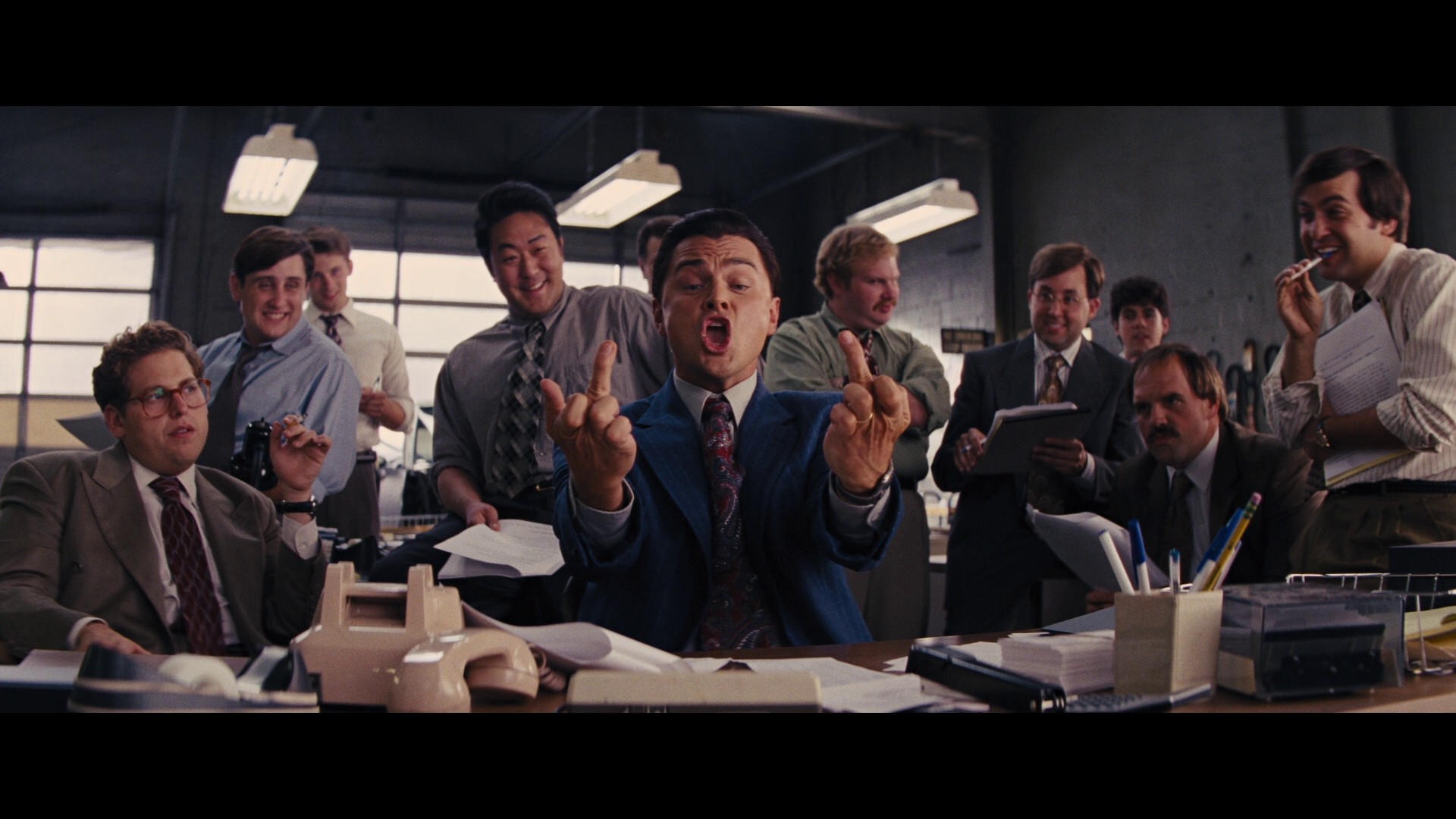 Leonardo DiCaprio, Jonah Hill, The Wolf of Wall Street, Ufficio, Broker, sfondo desktop 1080p