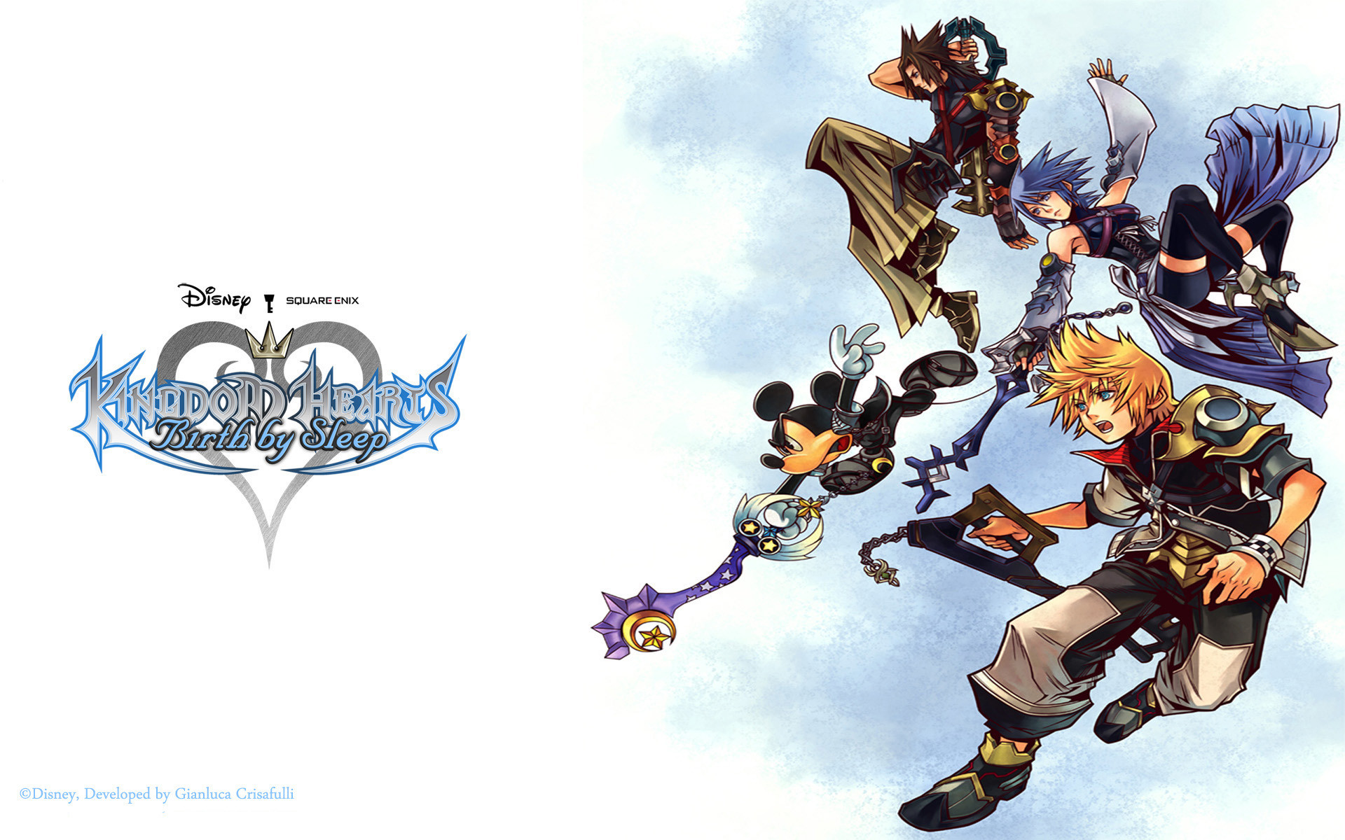 Kingdom Hearts Birth by Sleep, Ventus, Terra, Aqua, Topolino, Full HD, sfondo per portatile