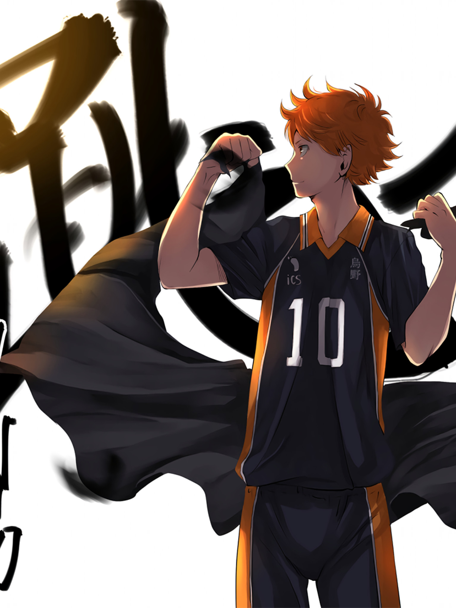Shoyo Hinata, Haikyu!!, Numero 10, Giacca, QHD+, schermata di blocco iPad