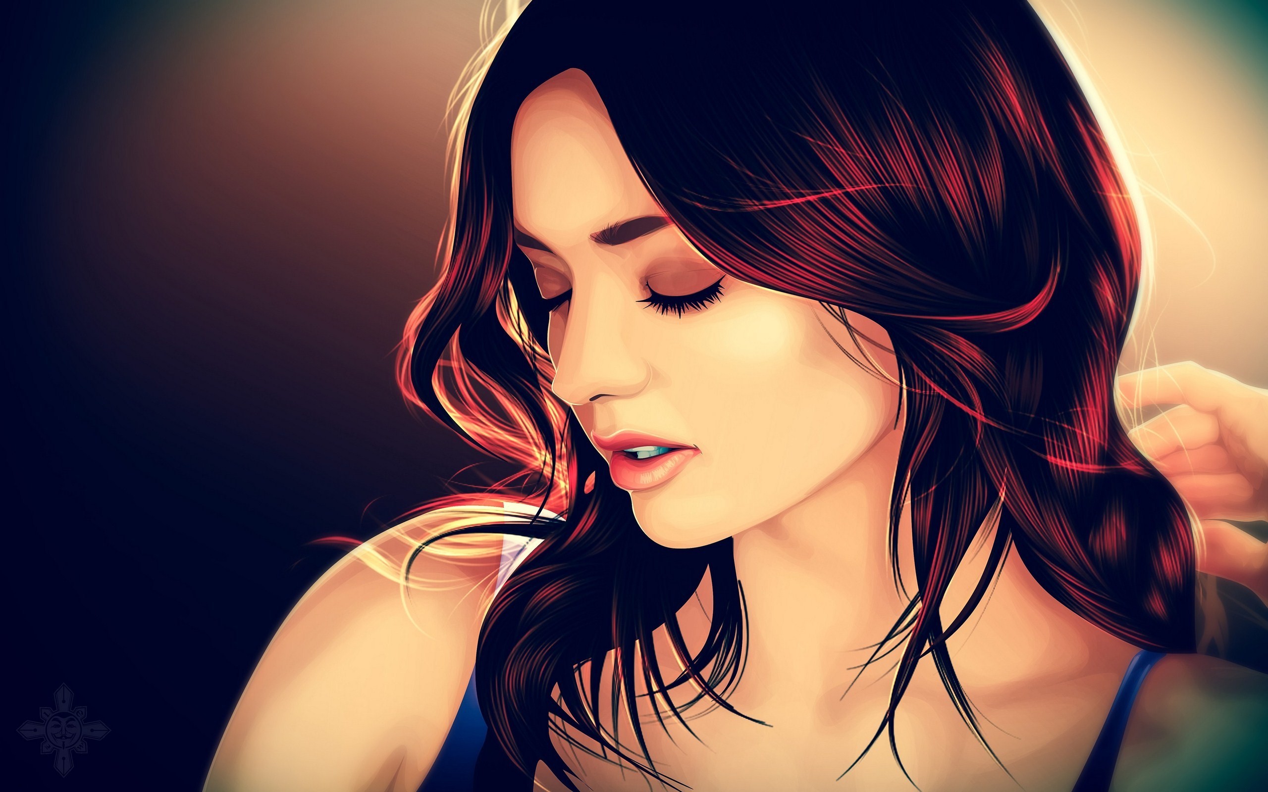 Miranda Kerr, Arte digitale, Ritratto, Capelli rossi, 2K 1600p, sfondo desktop