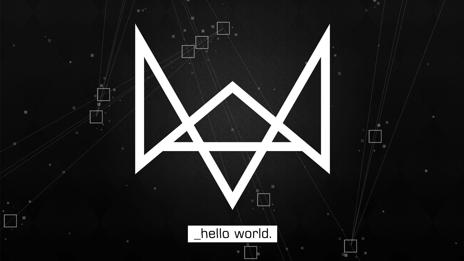 Watch Dogs, DedSec, Logo Fox, Hello world, 1920x1080, immagine di sfondo