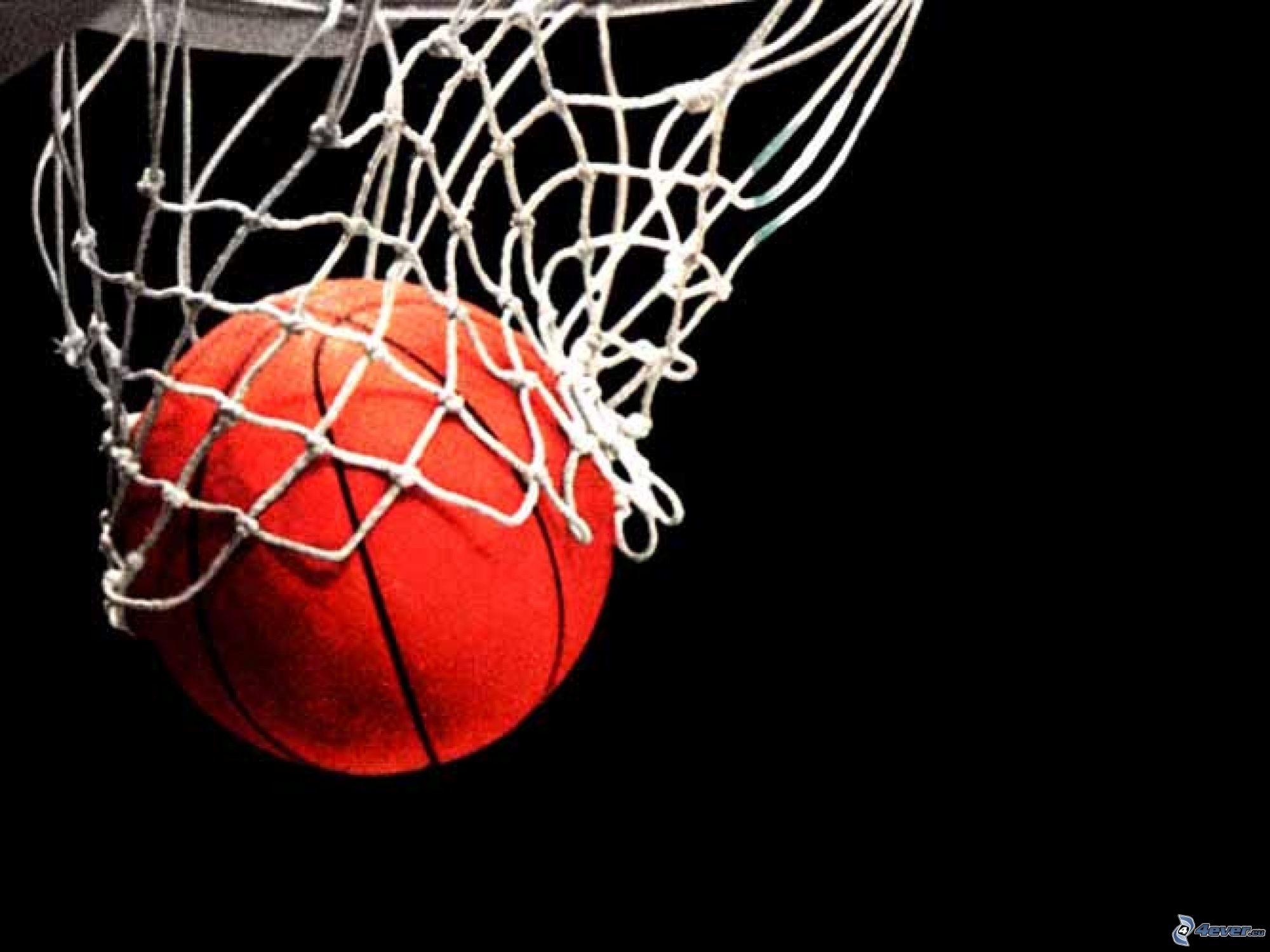 Pallone da basket, Retina, Canestro, Sfondo nero, Full HD, schermata di blocco iPad