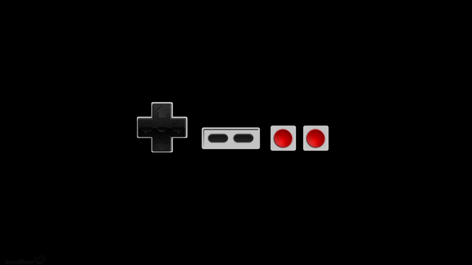 Controller NES, Minimalismo, Sfondo nero, Full HD, wallpaper per computer