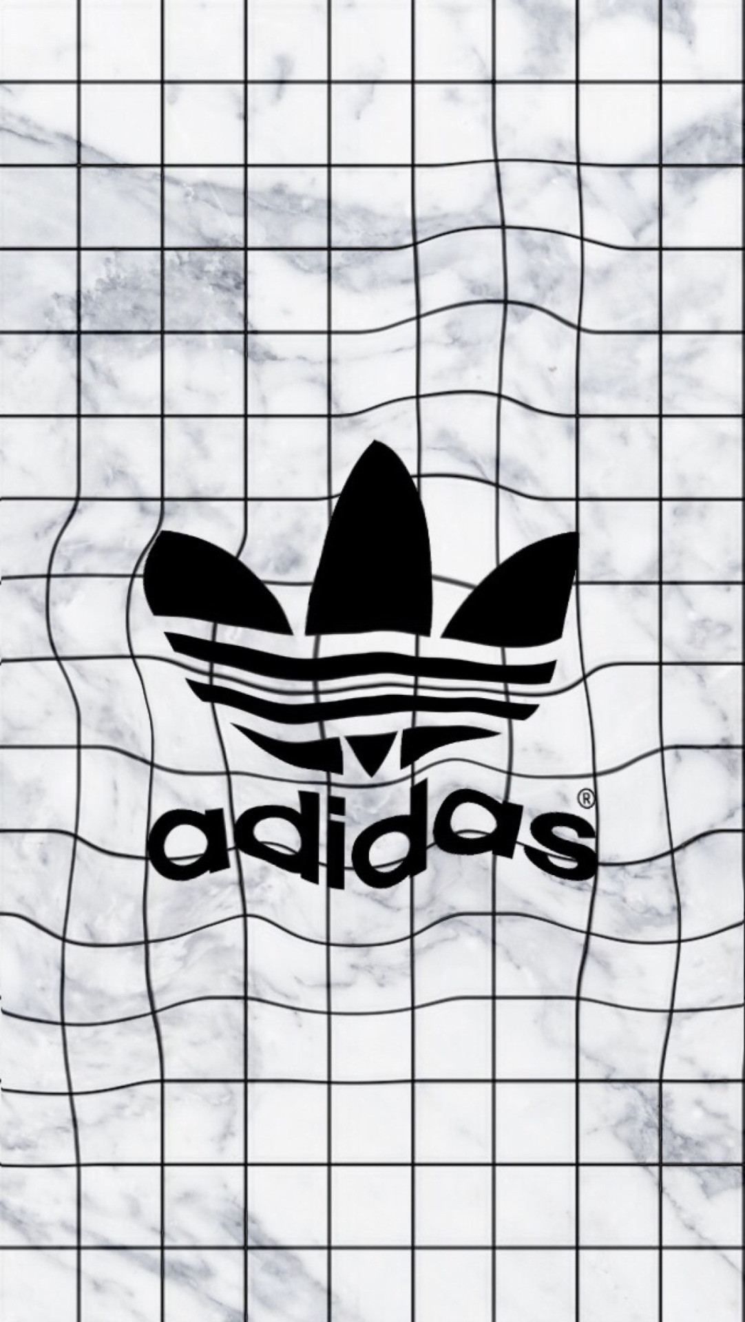 Adidas Originals, Logo trifoglio, Griglia, Marmo, Full HD, sfondo per smartphone