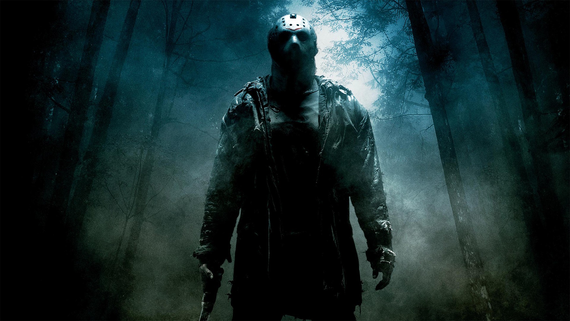 Jason Voorhees, Venerdì 13, Foresta, Nebbia, Full HD, sfondo per portatile