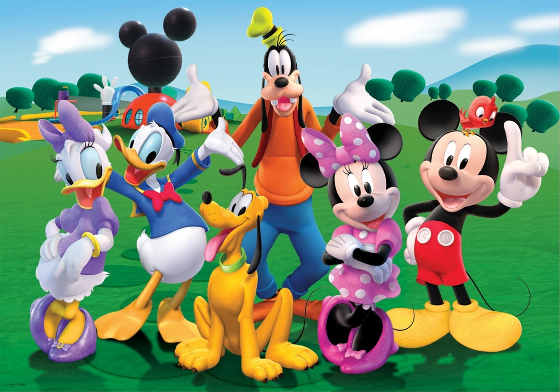 Topolino, Minnie, Pippo, Paperino, Paperina, Pluto, Full HD, wallpaper per portatile