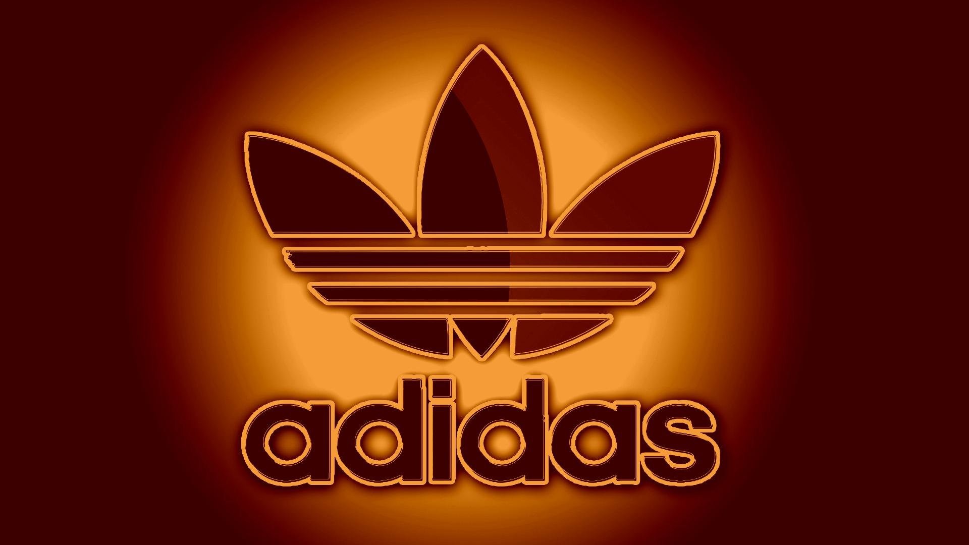 Adidas Originals, Trifoglio, Arancione, Neon, Full HD, sfondo Windows 11