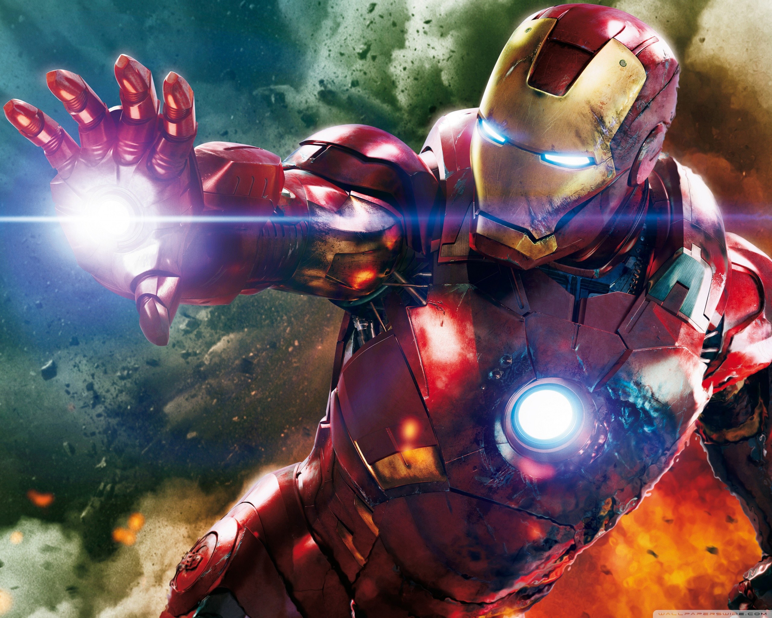 Iron Man, The Avengers, Repulsore, Esplosioni, 2K, sfondo per PC e portatile