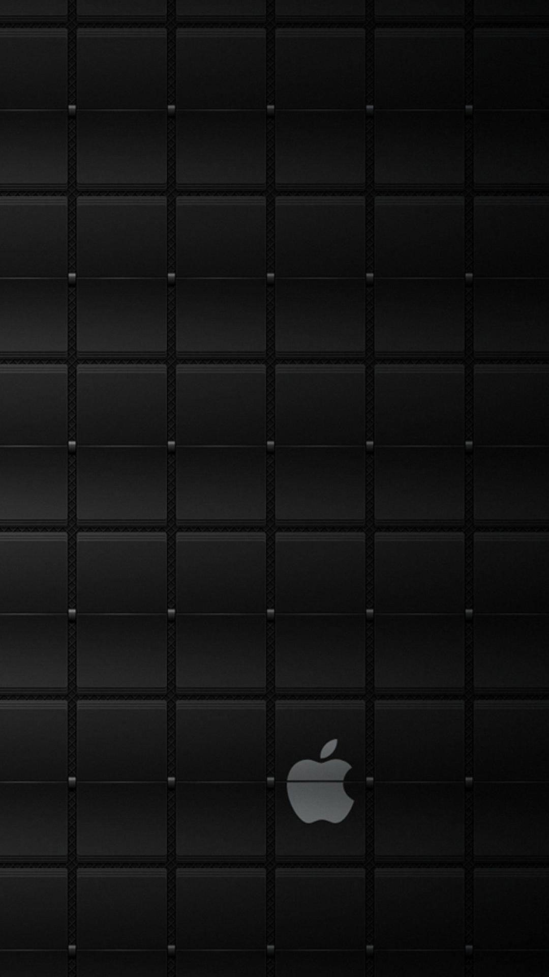 Logo Apple, Apple, Griglia, Nero, sfondo iPhone 5 Full HD