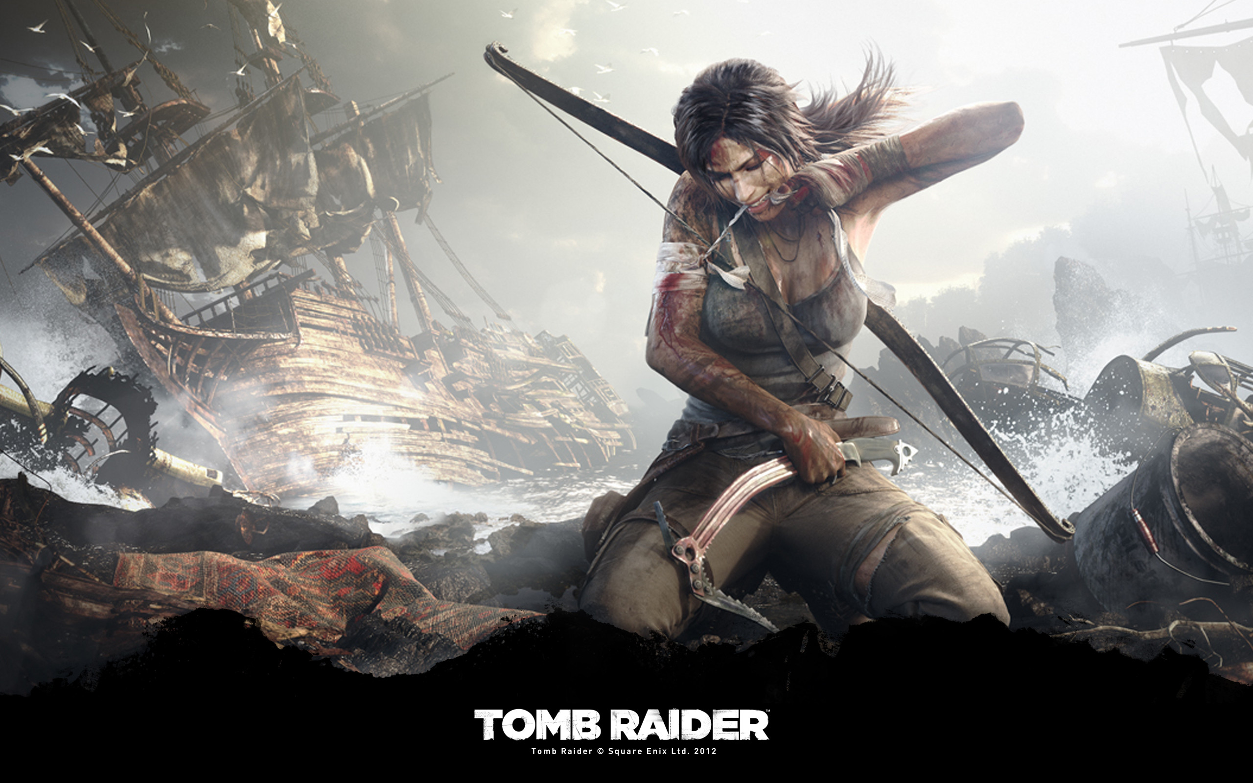 Lara Croft, Tomb Raider, Arco, Naufragio, 2K, sfondo desktop