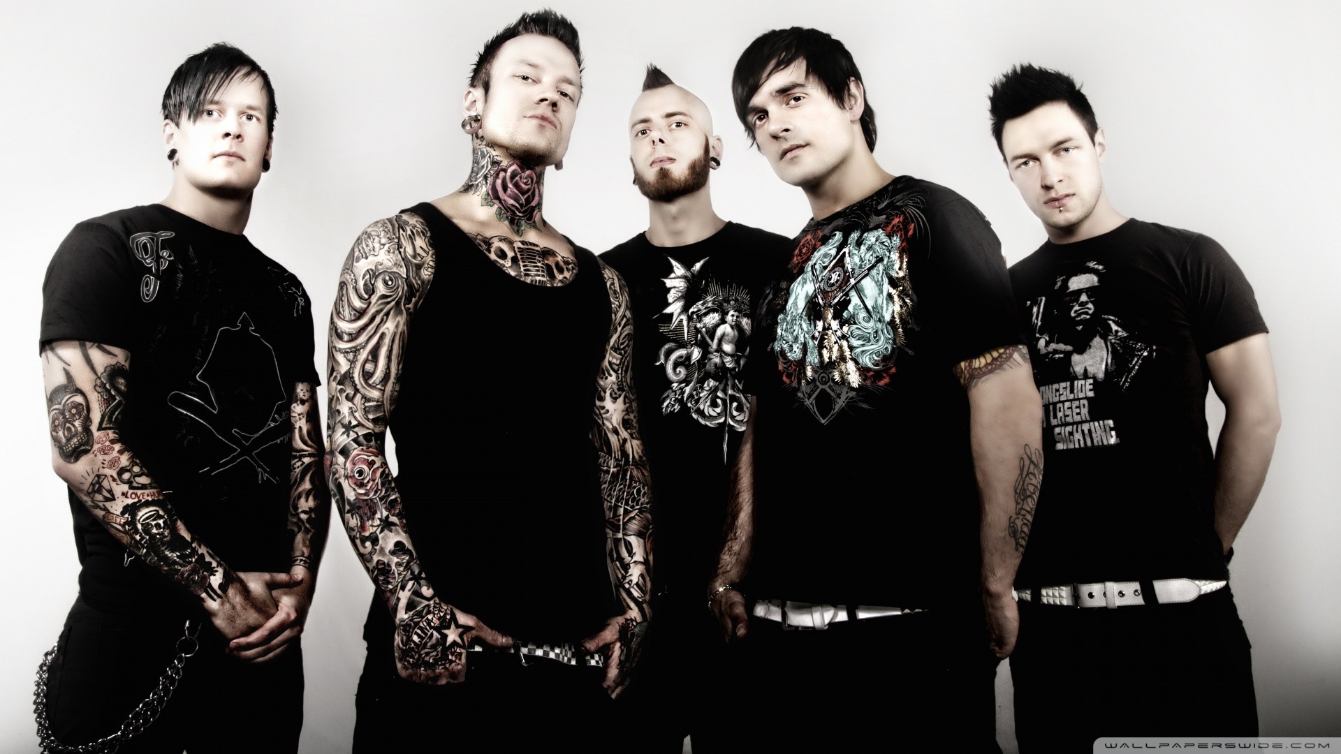 Three Days Grace, Band, Tatuaggi, Foto di gruppo, Full HD, sfondo per portatile