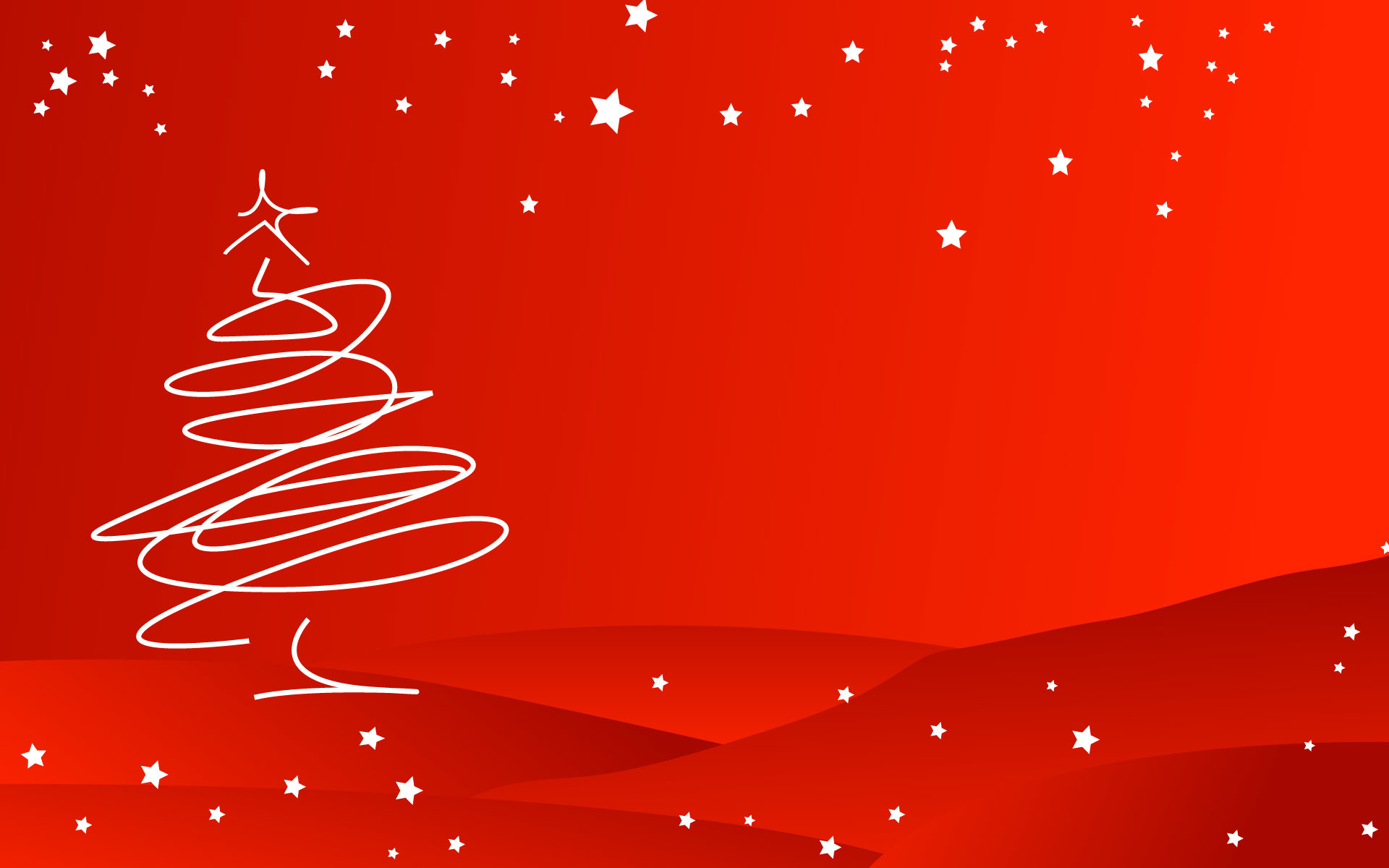 Albero di Natale stilizzato, Stelle, Sfondo rosso, Minimalismo, 1920x1200, wallpaper desktop