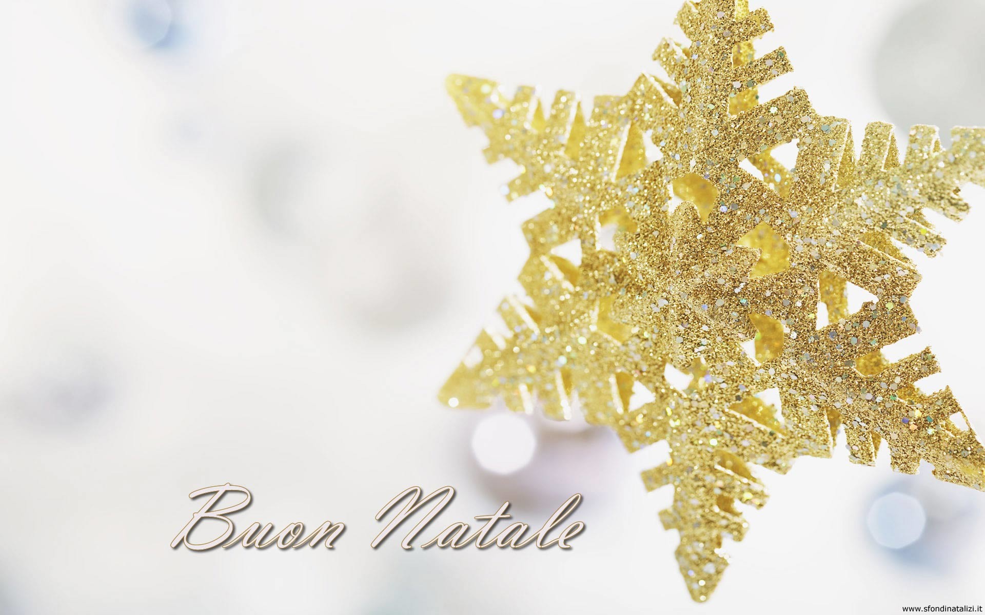 Buon Natale, Fiocco di neve dorato, Sfondo bianco, Oro, Full HD, wallpaper per portatile