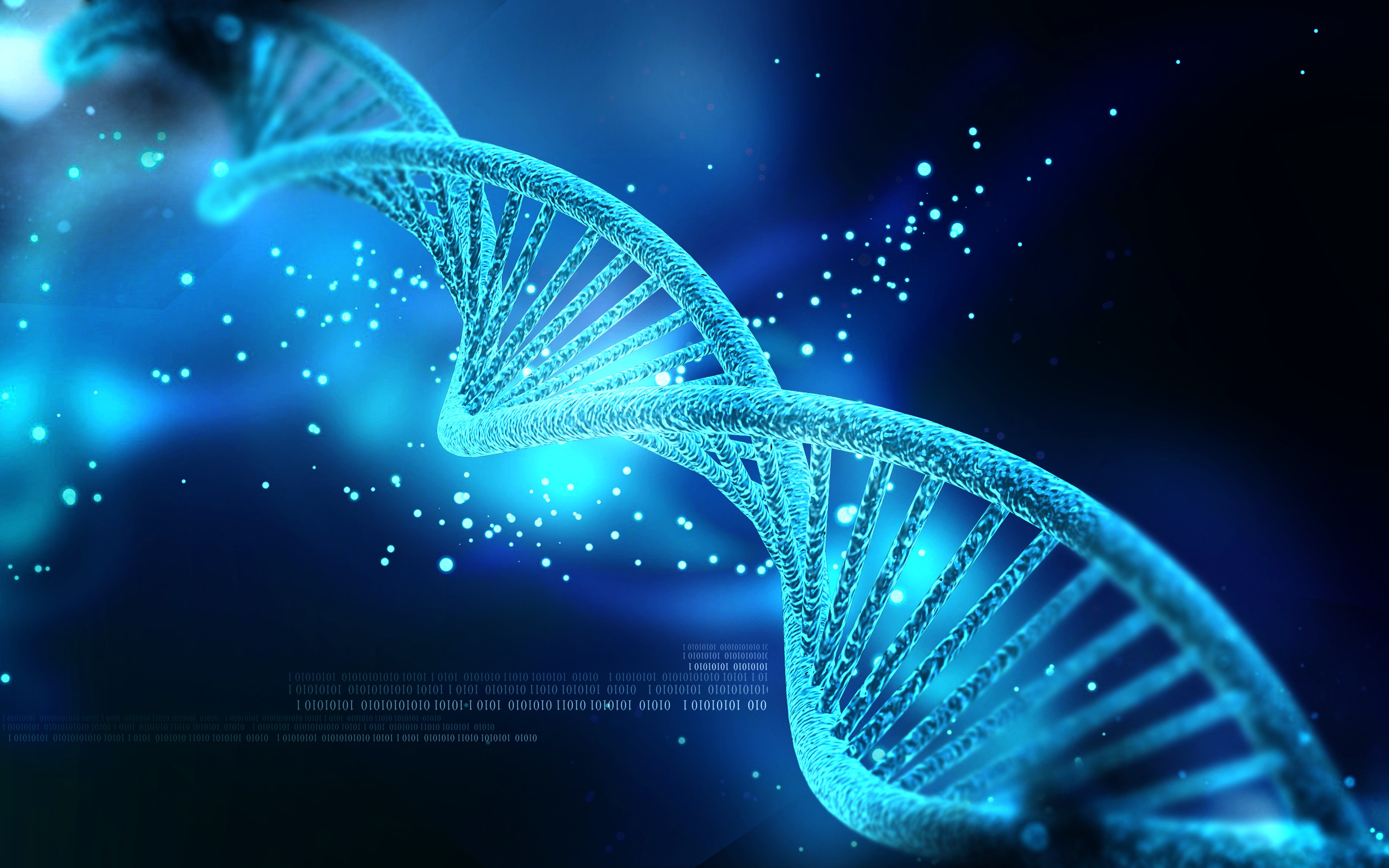 DNA, Doppia elica, Scienza, Blu, 16:10 2K, sfondo widescreen