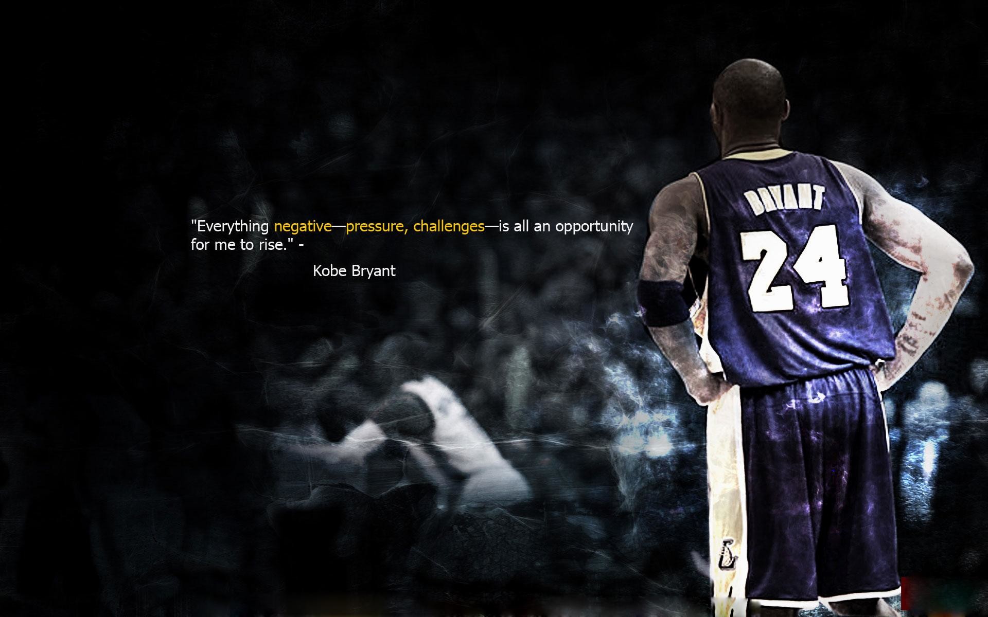 Kobe Bryant, Los Angeles Lakers, Citazione, Sfondo scuro, 1920x1200, wallpaper desktop