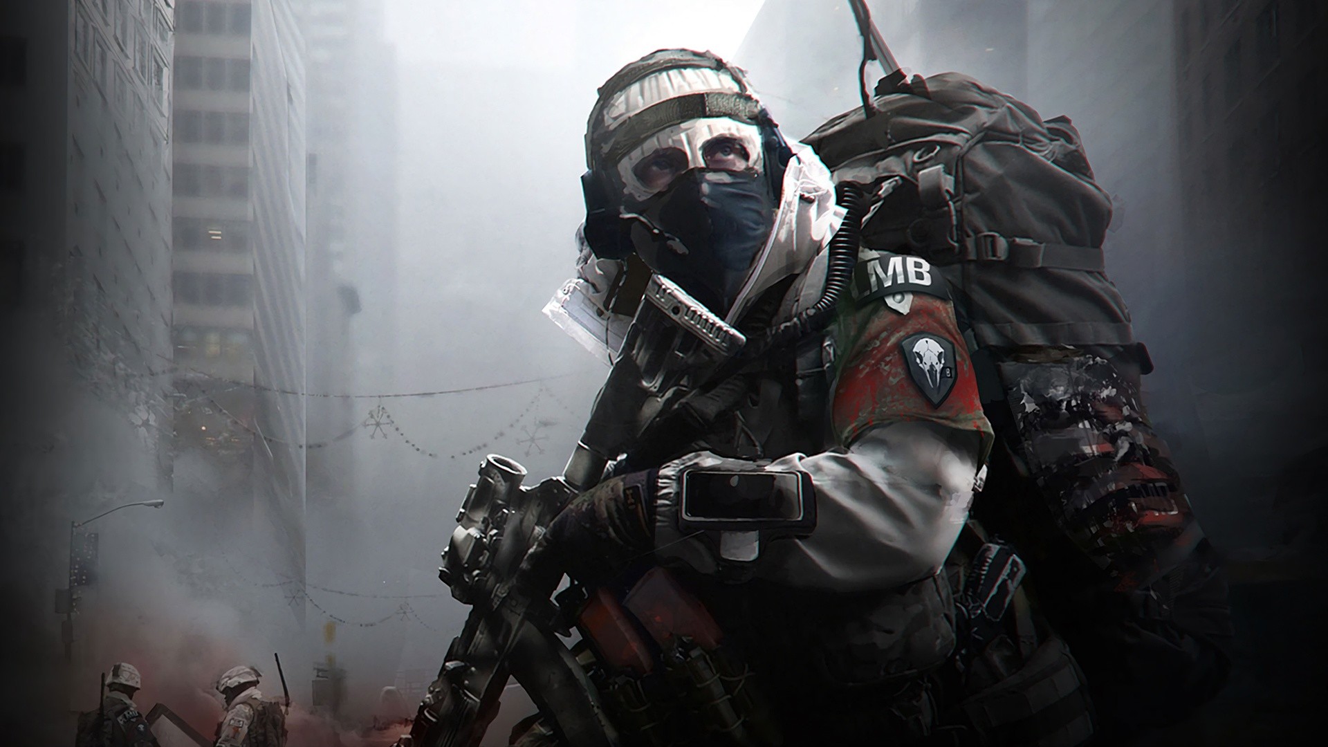 Tom Clancy's The Division, Agente, Maschera, Nebbia, Full HD, sfondo per PC e portatile