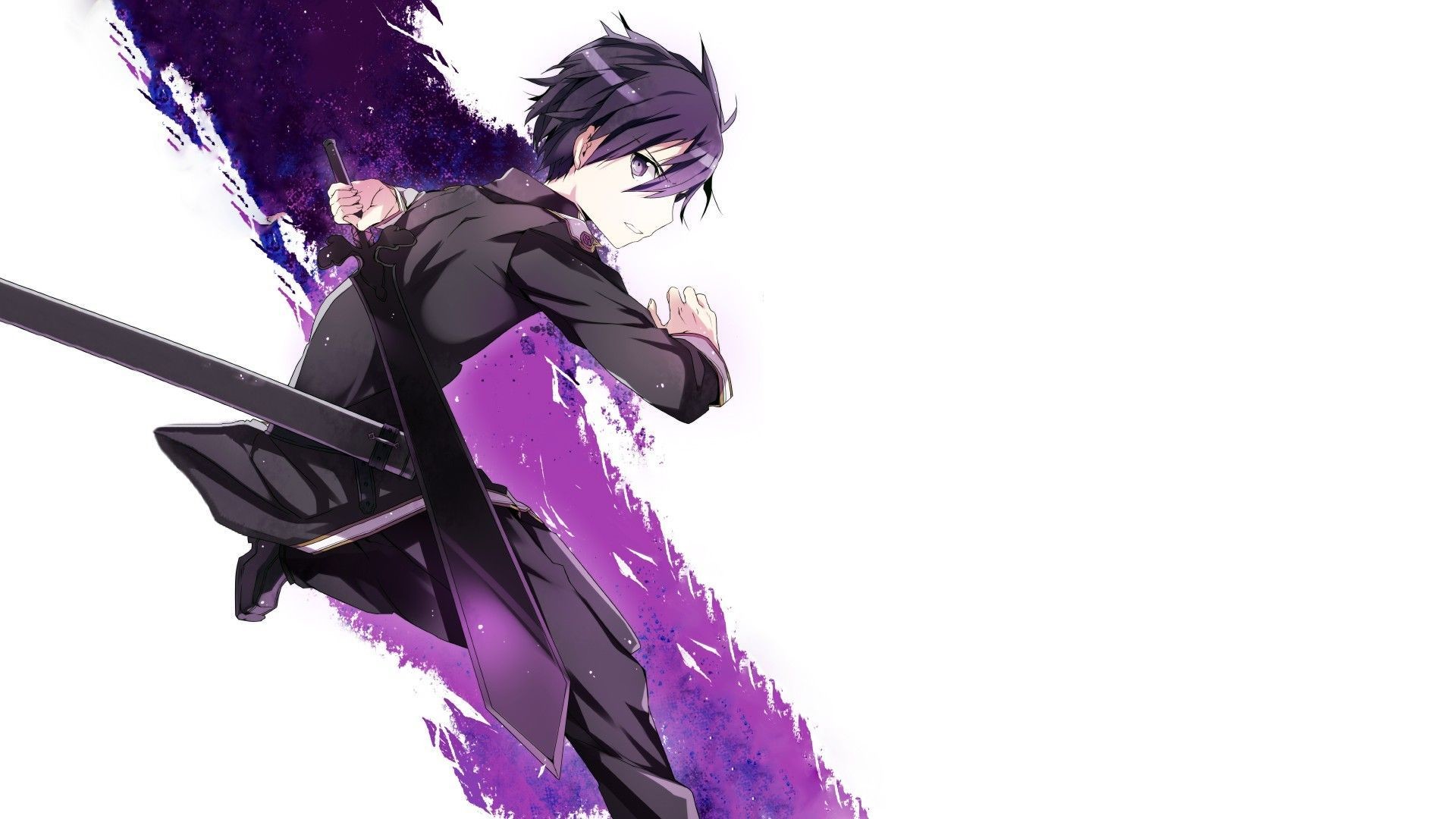 Kirito, Sword Art Online, Spada, Viola, Full HD, sfondo desktop