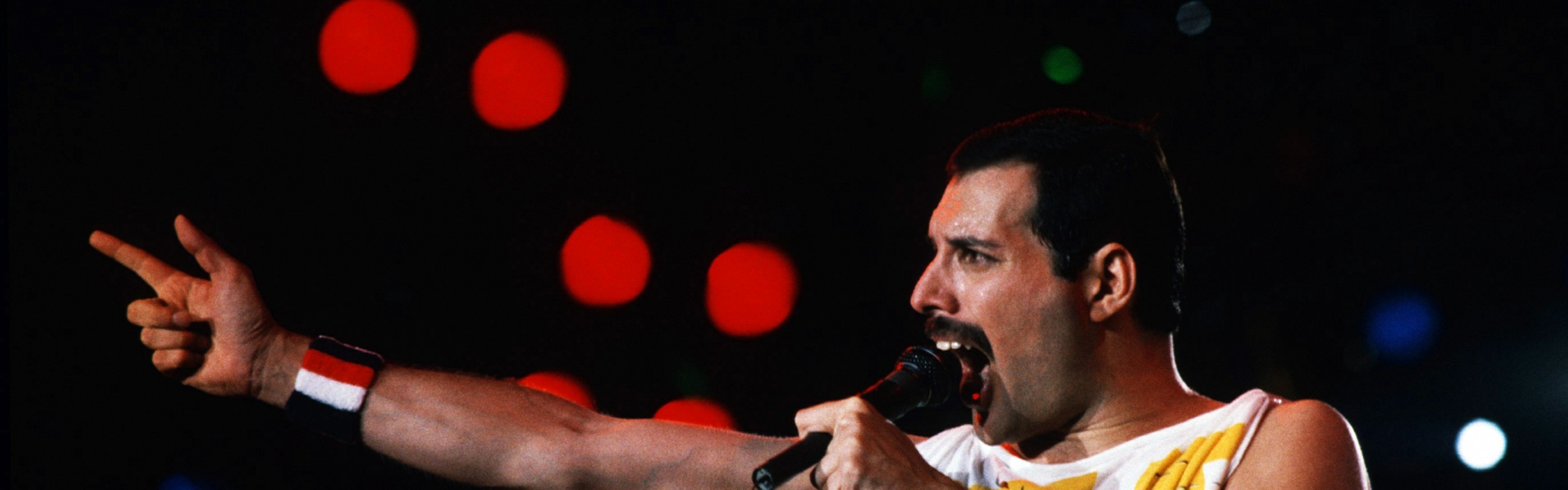 Freddie Mercury, Queen, Microfono, Concerto, Full HD, sfondo Windows 11