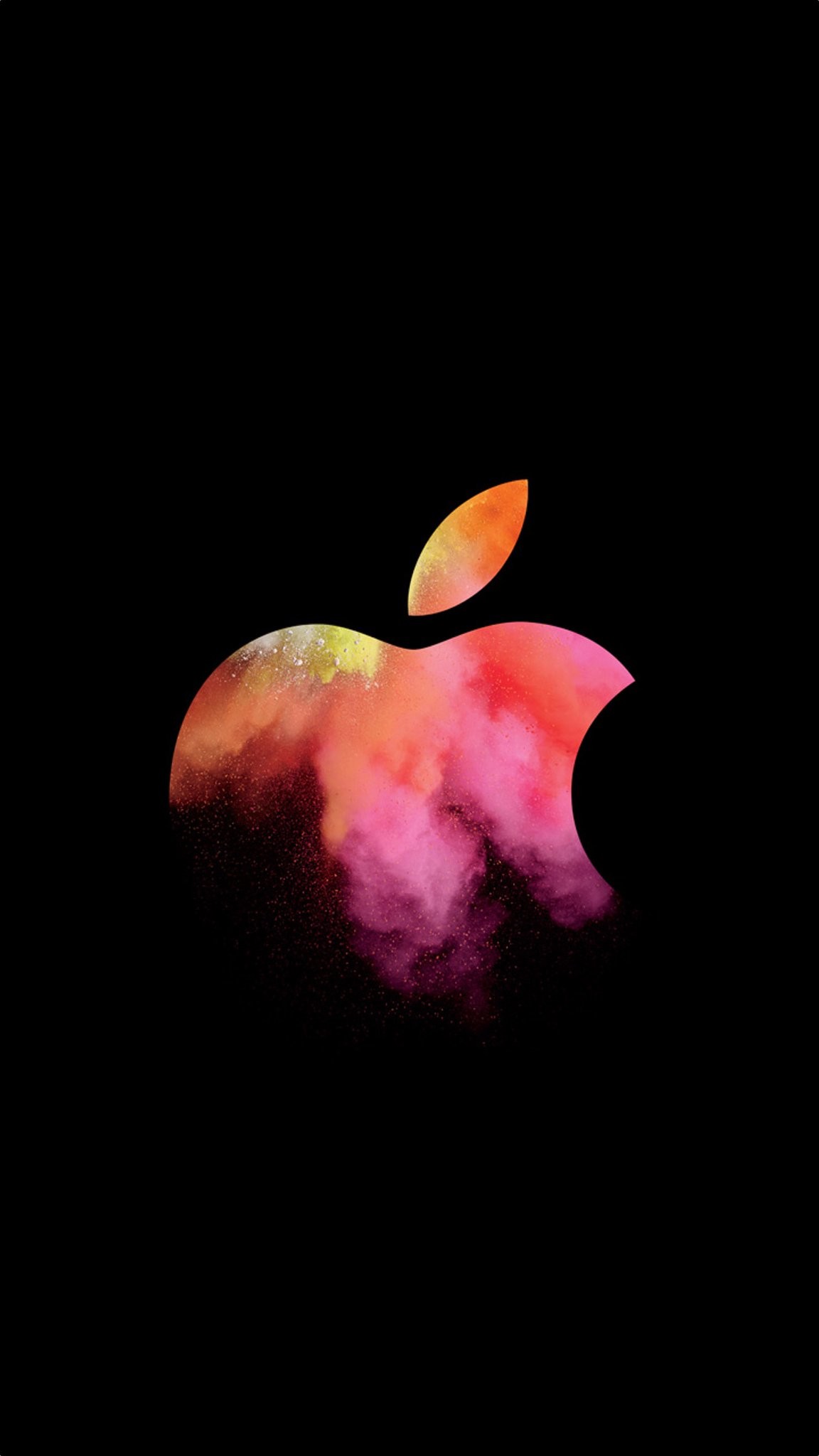 Logo Apple, Evento Apple 2016, Sfondo nero, wallpaper MacBook