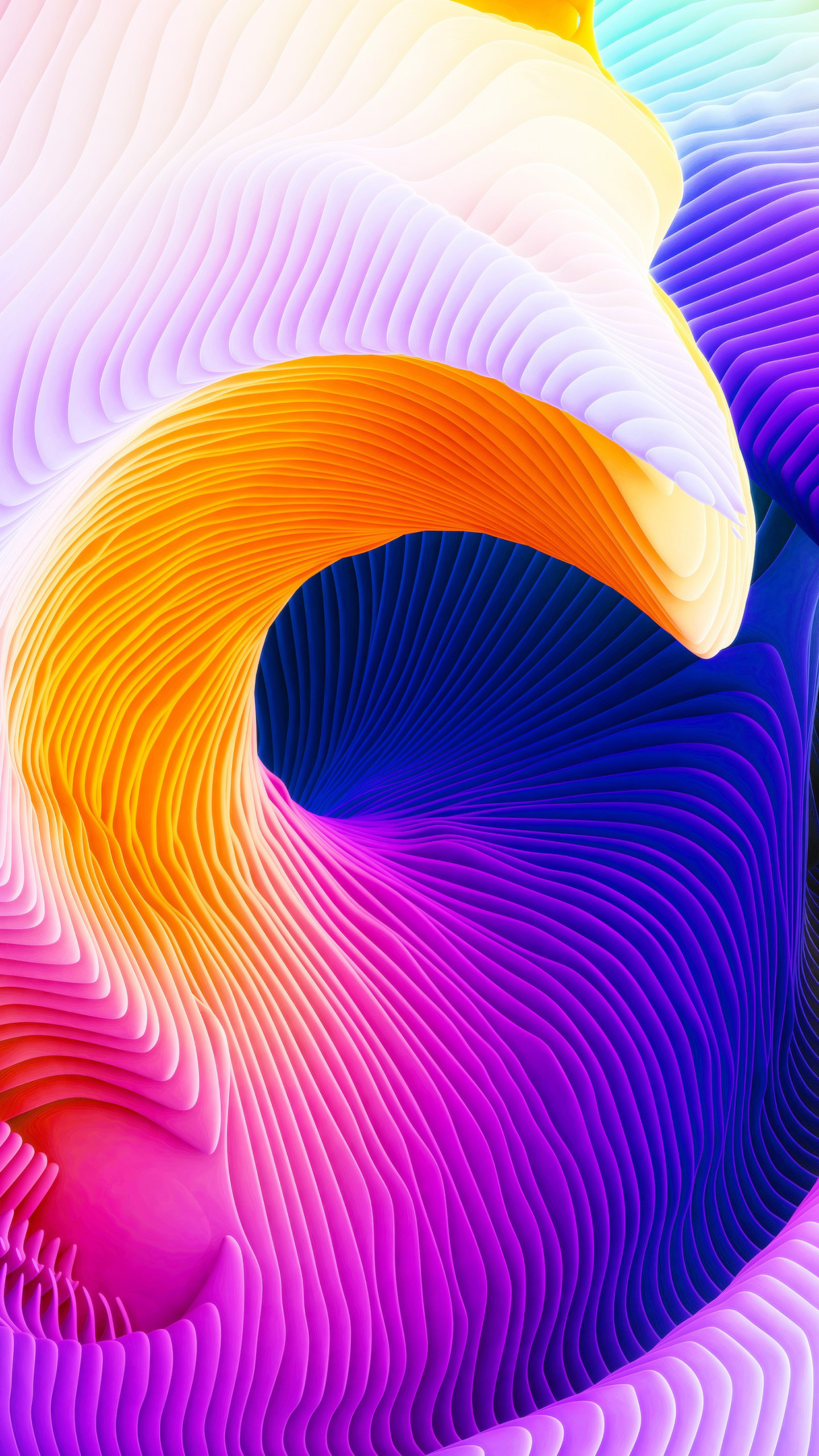 macOS Sierra, Onde astratte, Colori vivaci, sfondo per MacBook