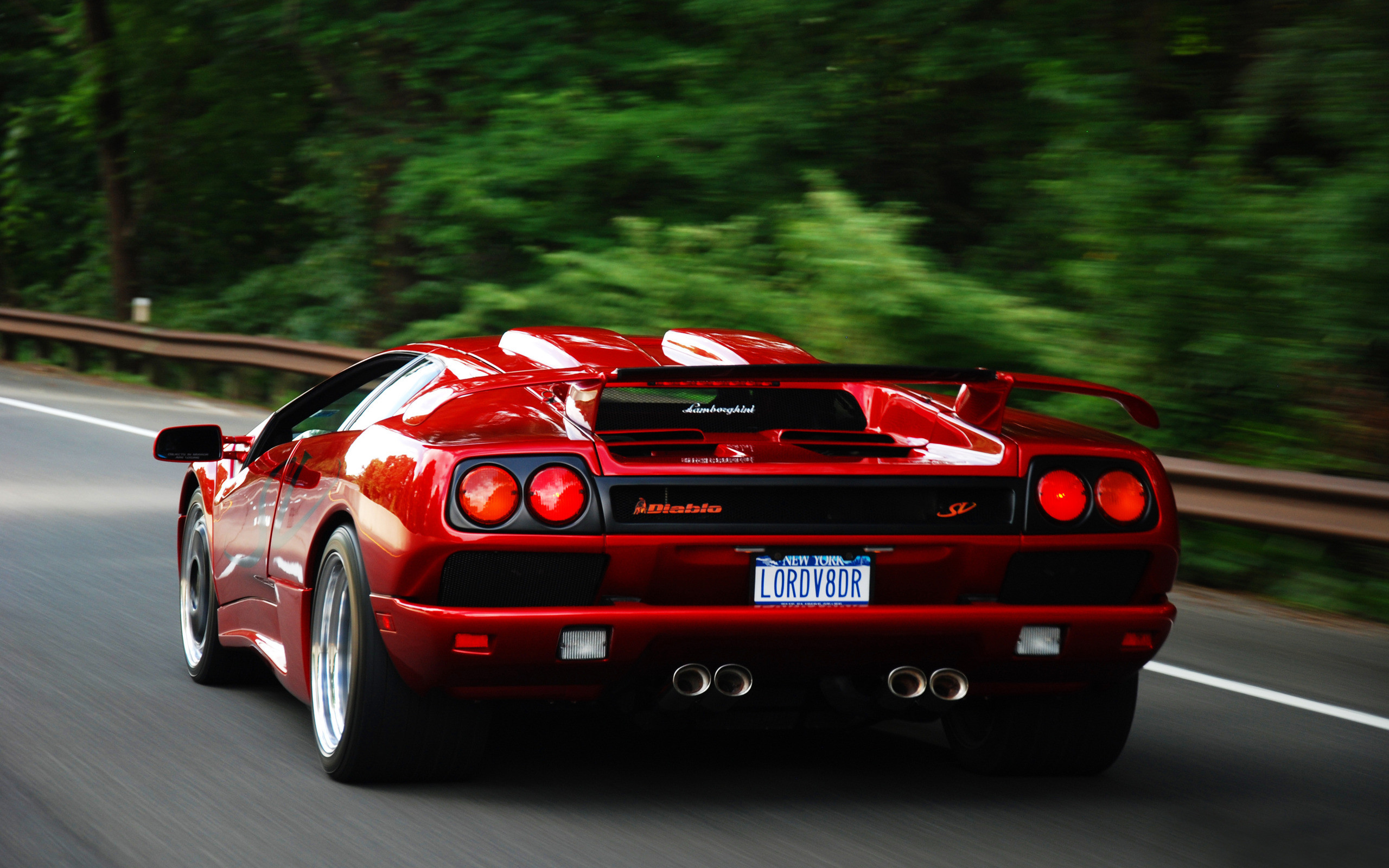Lamborghini Diablo, Supercar, Rosso, Strada, Mosso, 2560x1600, wallpaper desktop