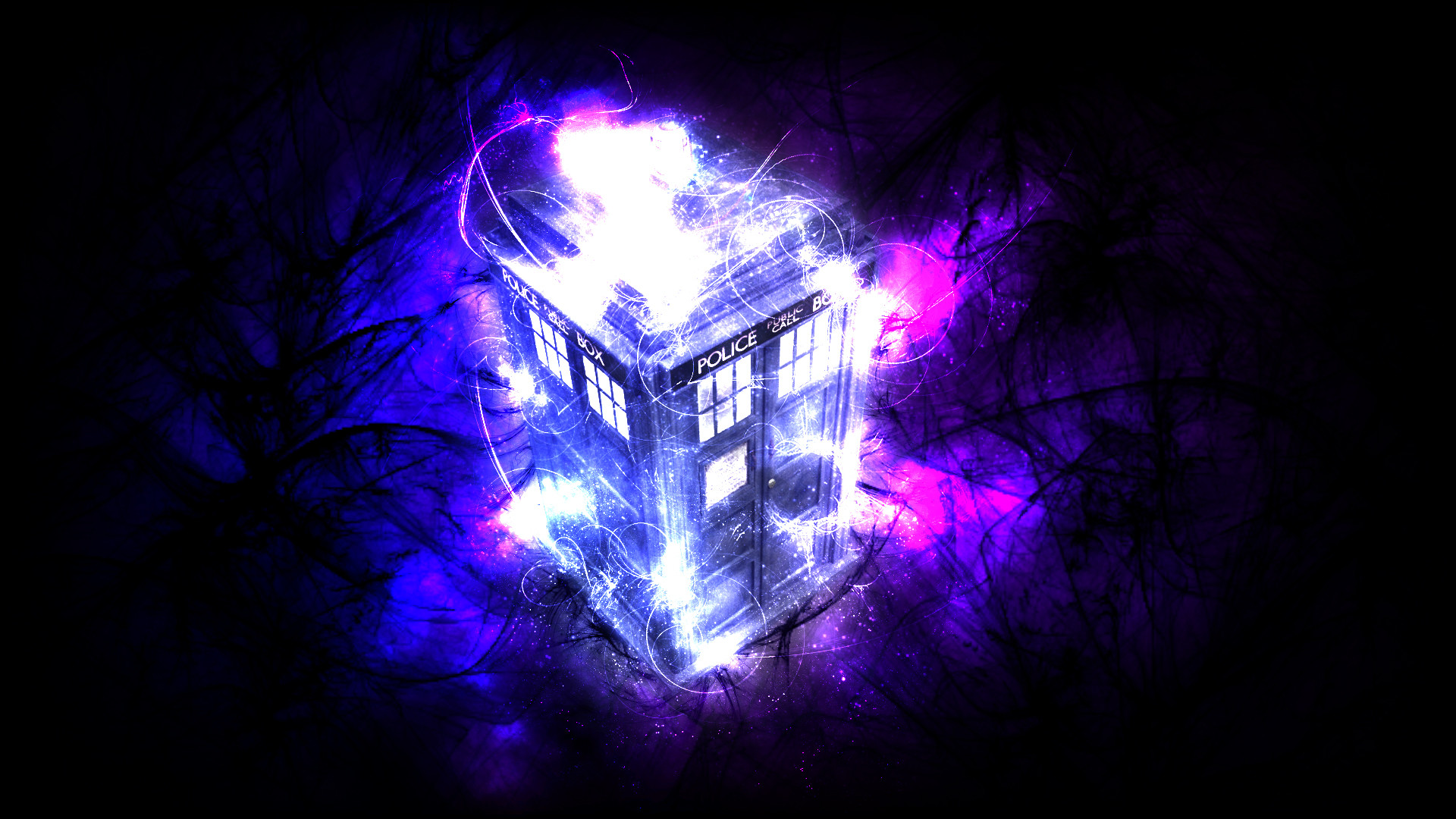 TARDIS, Doctor Who, Luce viola, Energia, Full HD, sfondo per PC