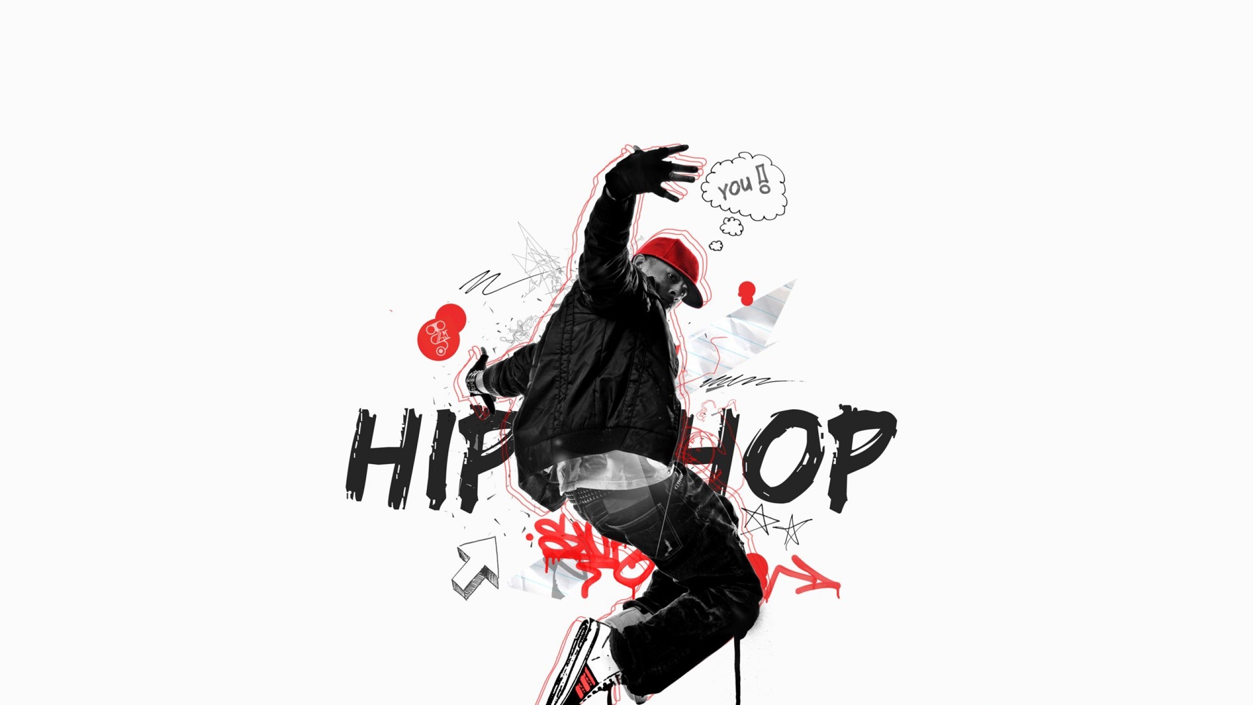 Hip hop, Ballerino, Sfondo bianco, 2560x1440, wallpaper desktop