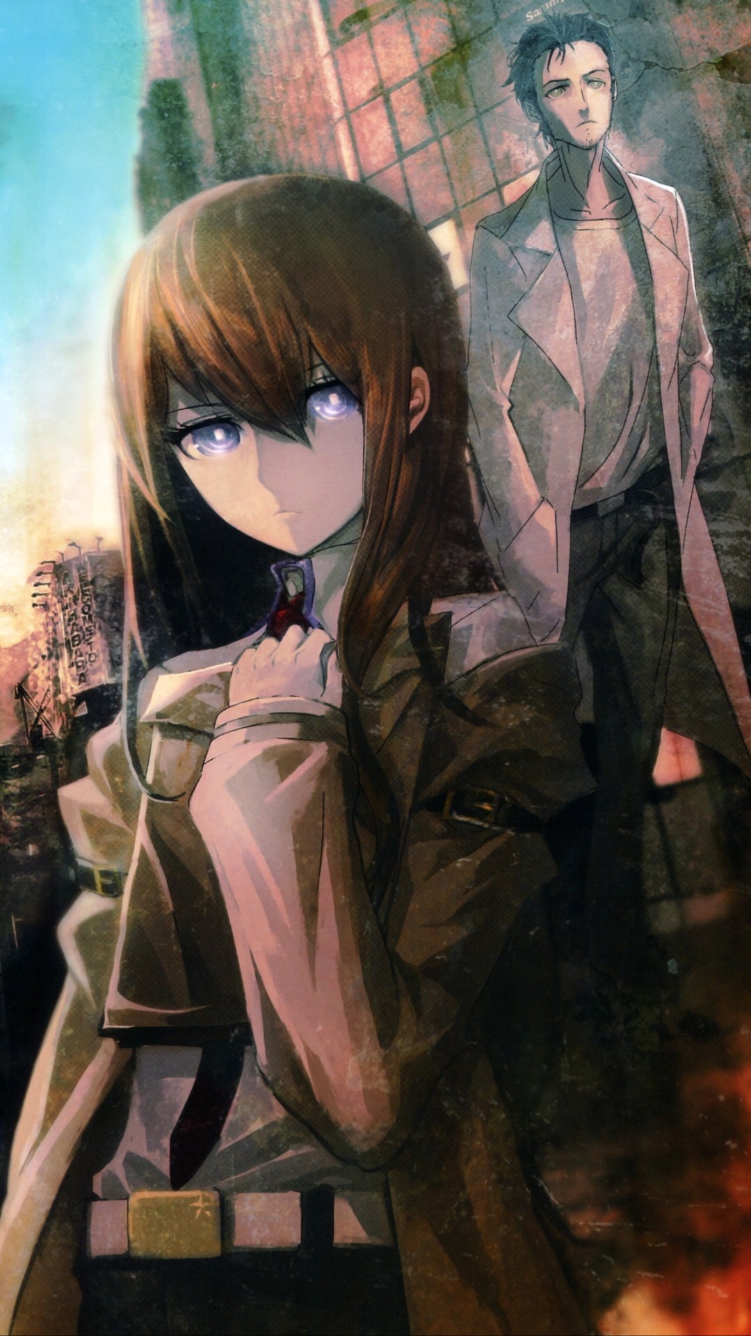 Kurisu Makise, Rintaro Okabe, Steins;Gate, Anime, Full HD, sfondo per smartphone