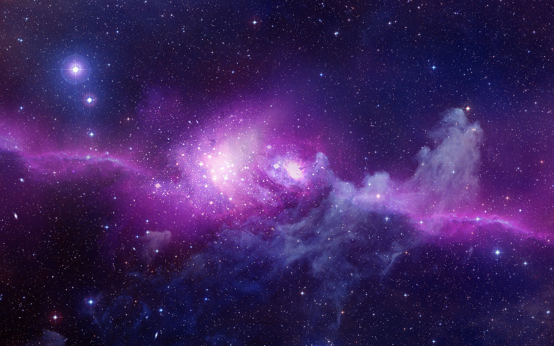 Nebulosa, Galassia, Viola, Stelle, 16:10 Full HD, sfondo widescreen