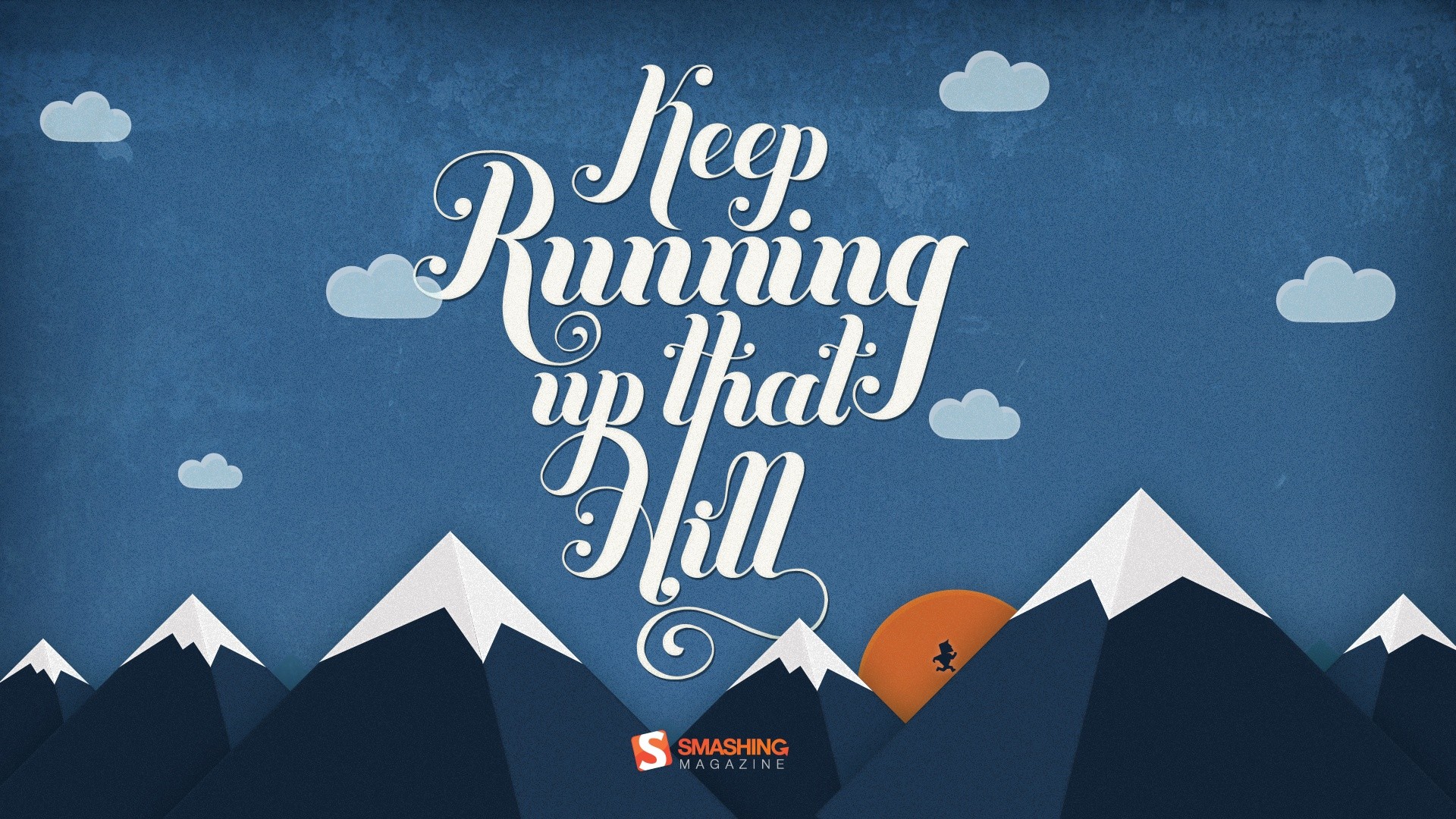 Keep Running up that Hill, Smashing Magazine, Montagne, Illustrazione, Tipografia, immagine di sfondo