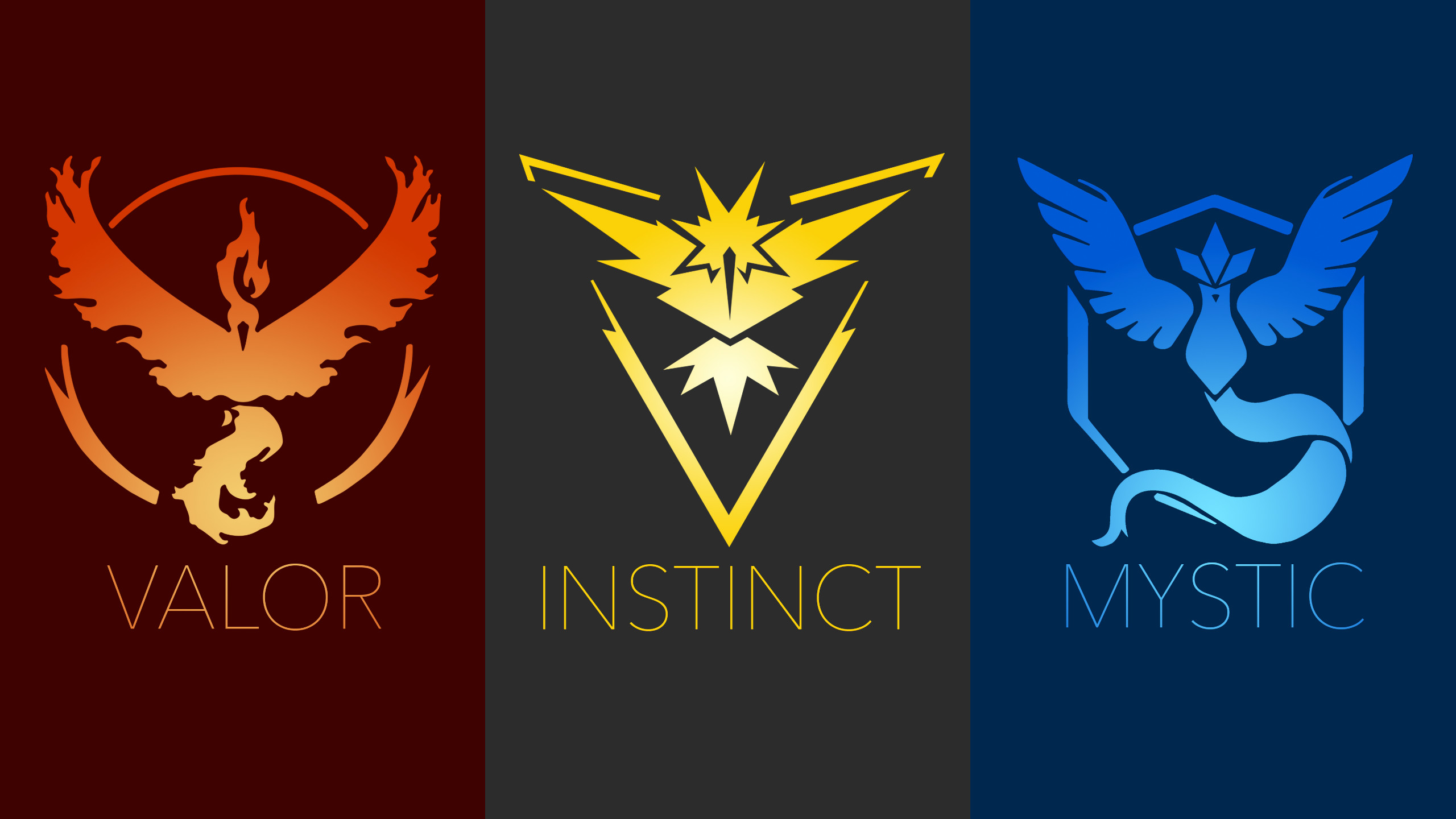 Team Coraggio, Team Istinto, Team Saggezza, Pokémon GO, Emblemi, wallpaper per portatile