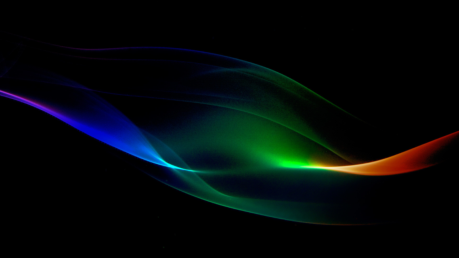 Onda arcobaleno, Astratto, Sfondo nero, 1920x1080, wallpaper desktop