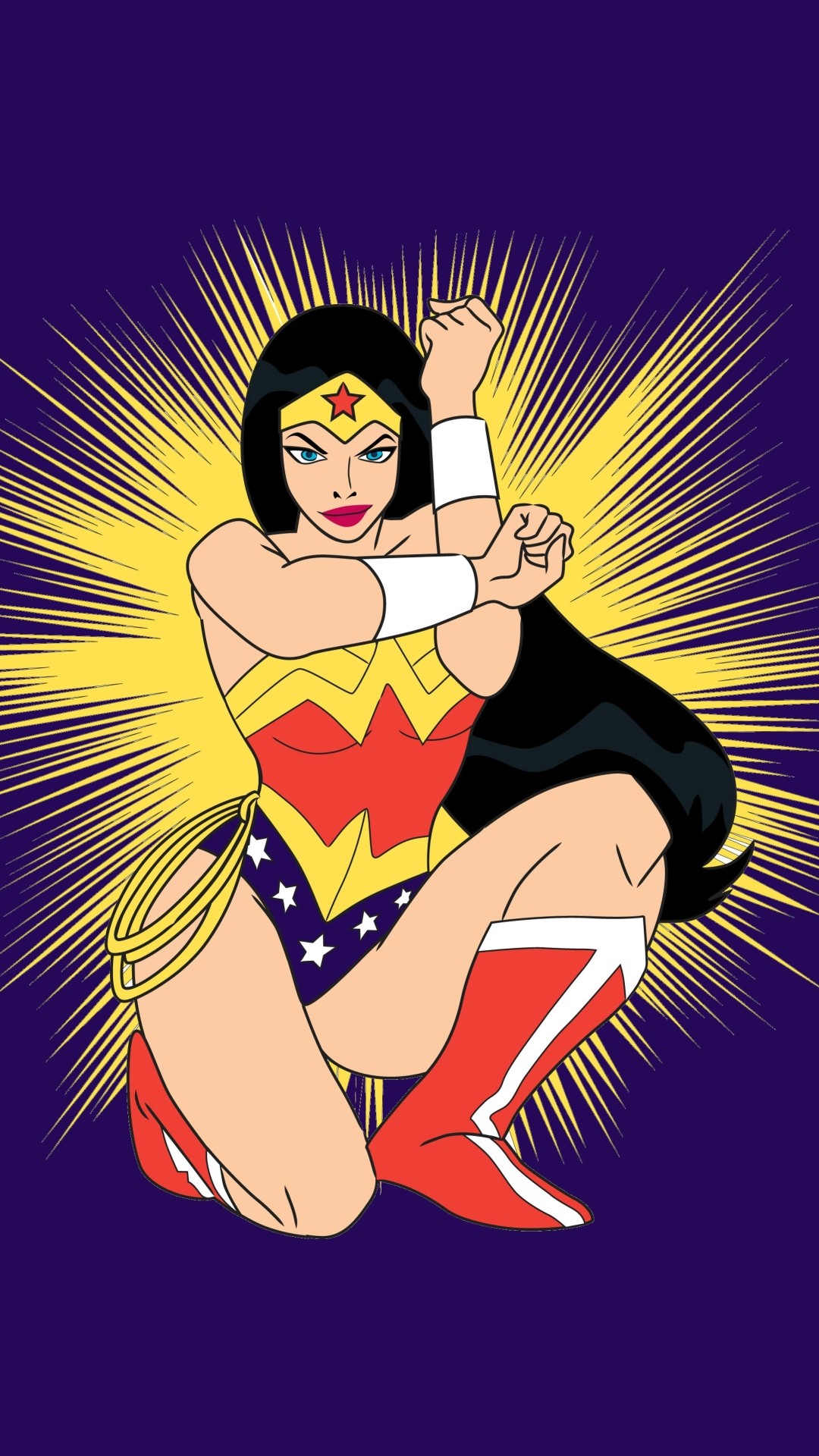 Wonder Woman, DC Comics, Fumetto, Viola, Full HD, schermata di blocco del cellulare