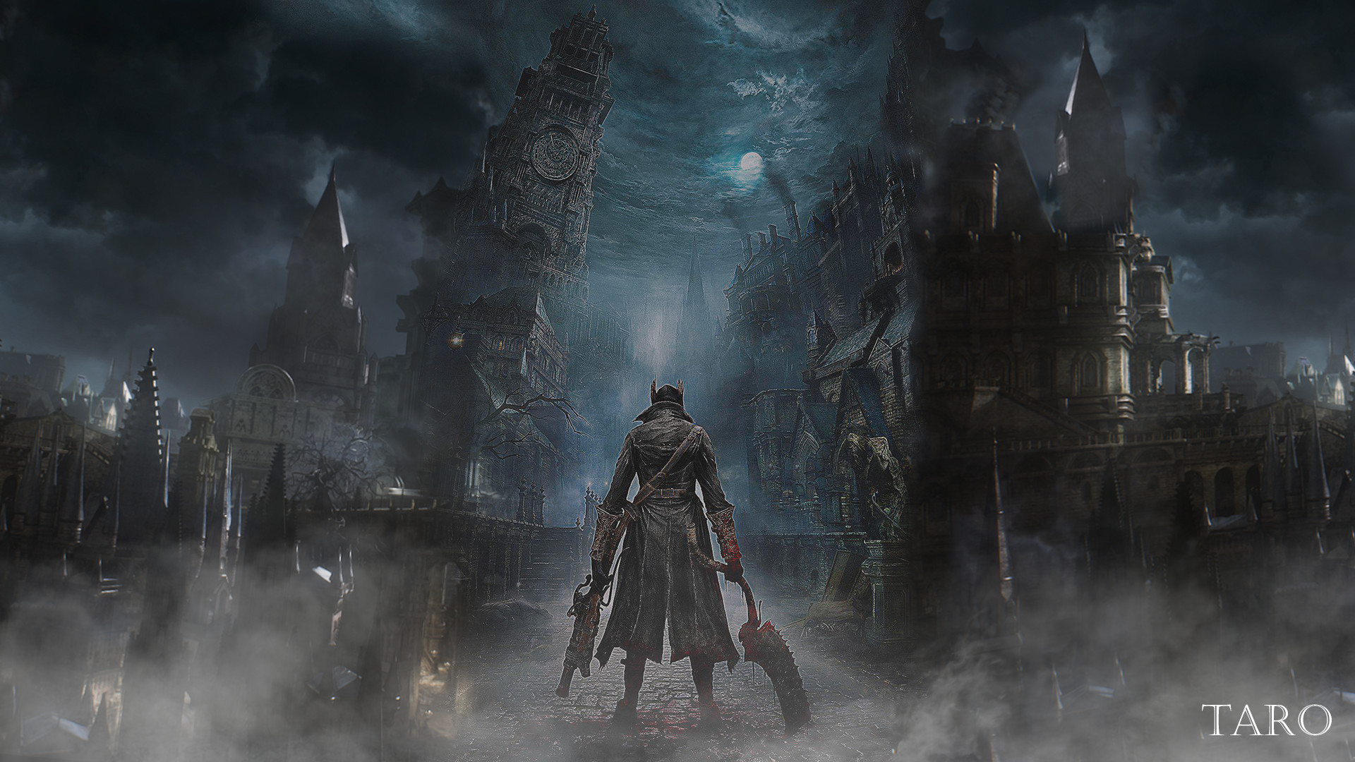 Cacciatore, Bloodborne, Yharnam, Nebbia, Full HD, sfondo per PC