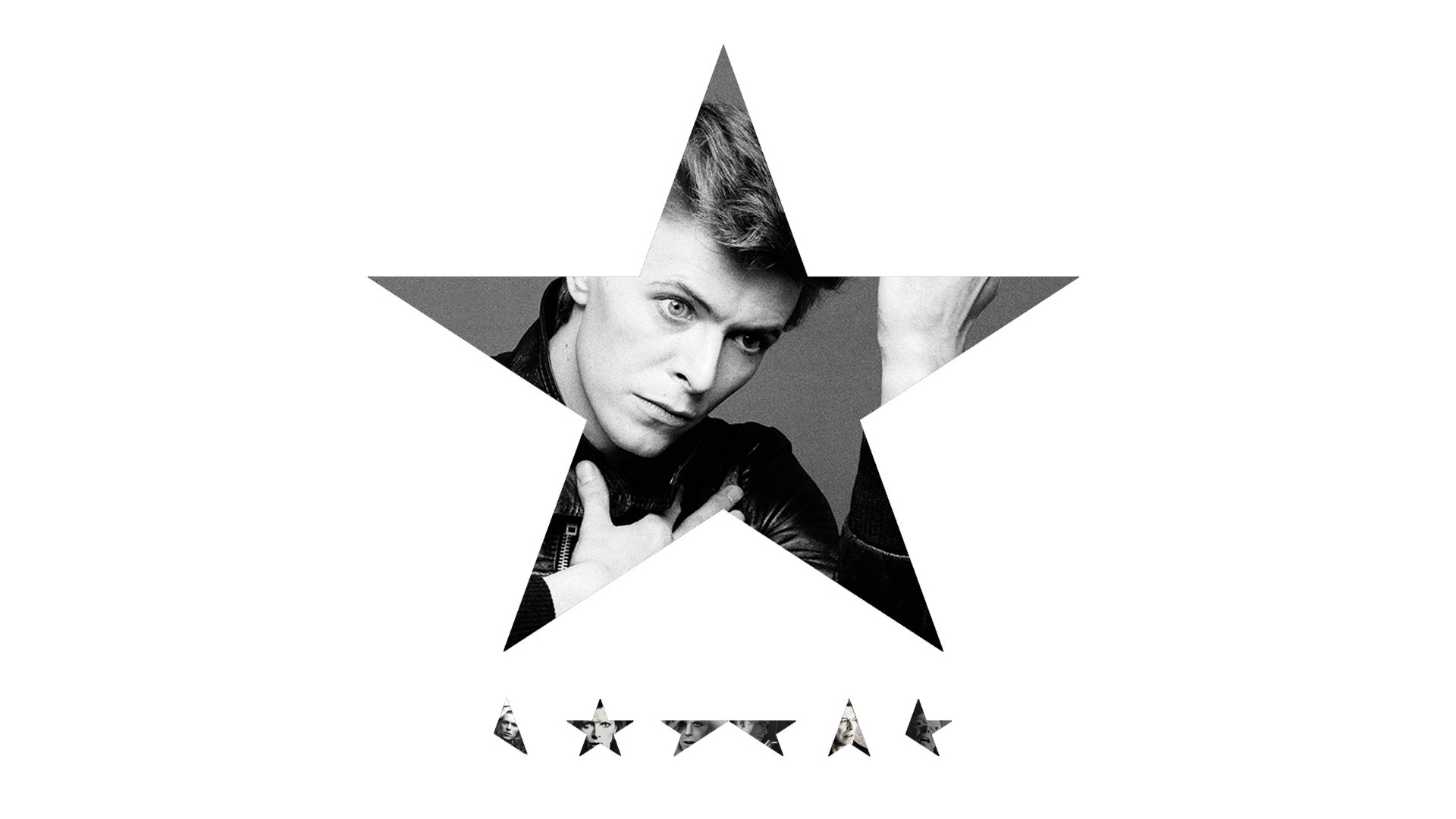David Bowie, Blackstar, Stella nera, Sfondo bianco, Full HD, wallpaper per PC
