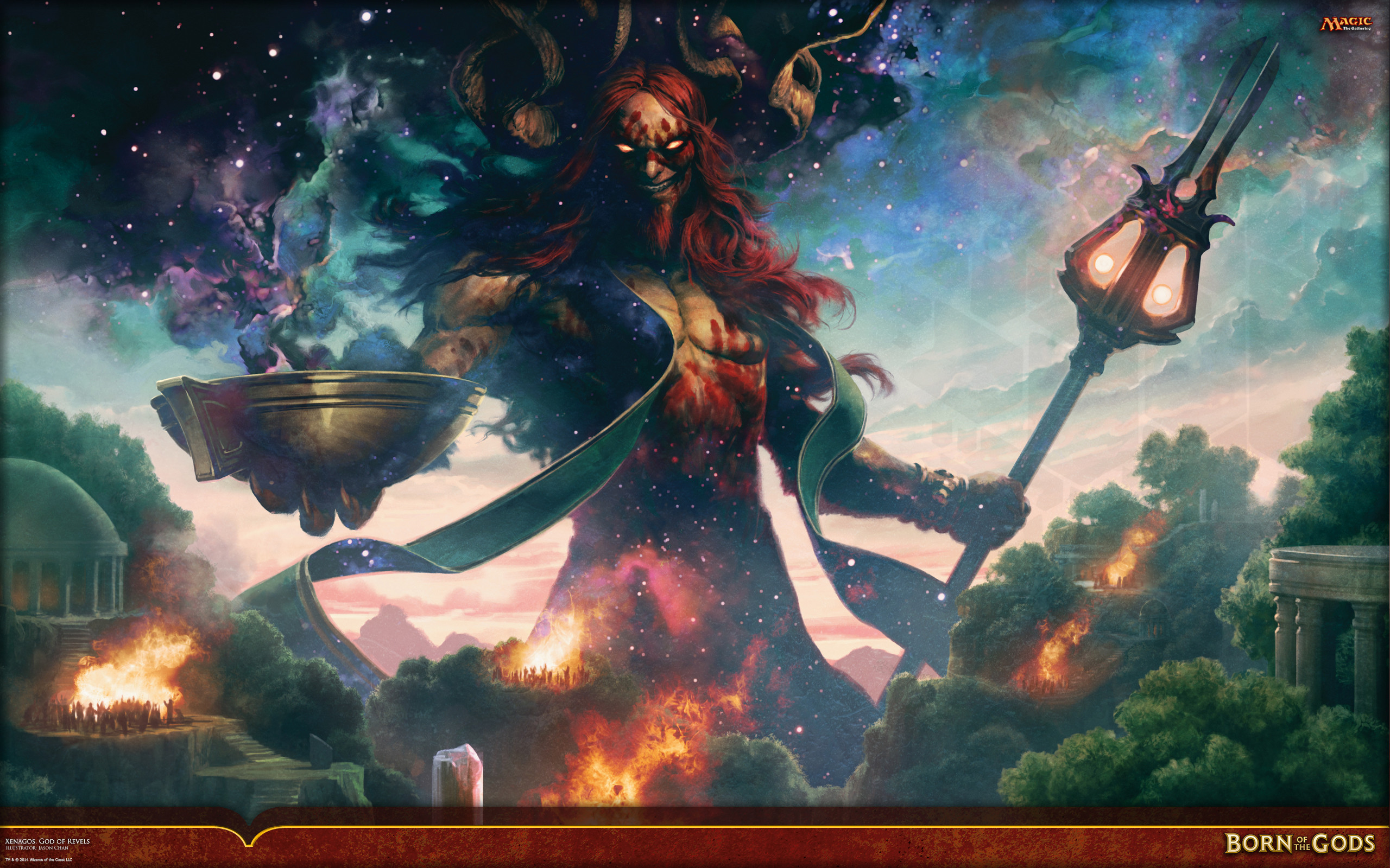 Born of the Gods, Theros, MTG, Divinità, Spazio, 2K, sfondo per PC