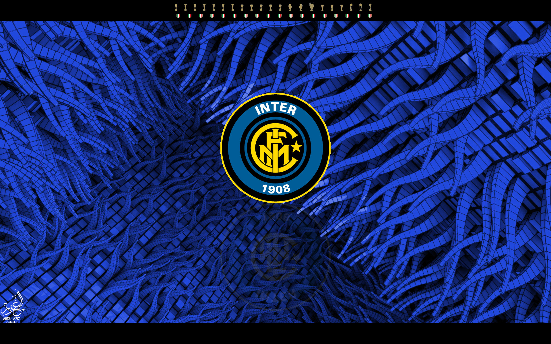 Inter, Stemma 1908, Texture blu, 1920x1200, immagine di sfondo