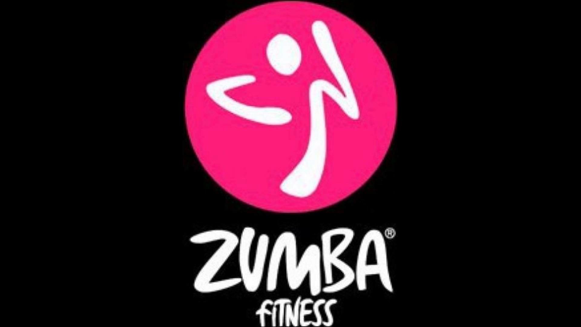 Zumba Fitness, Logo, Rosa, Sfondo nero, Full HD, wallpaper per computer