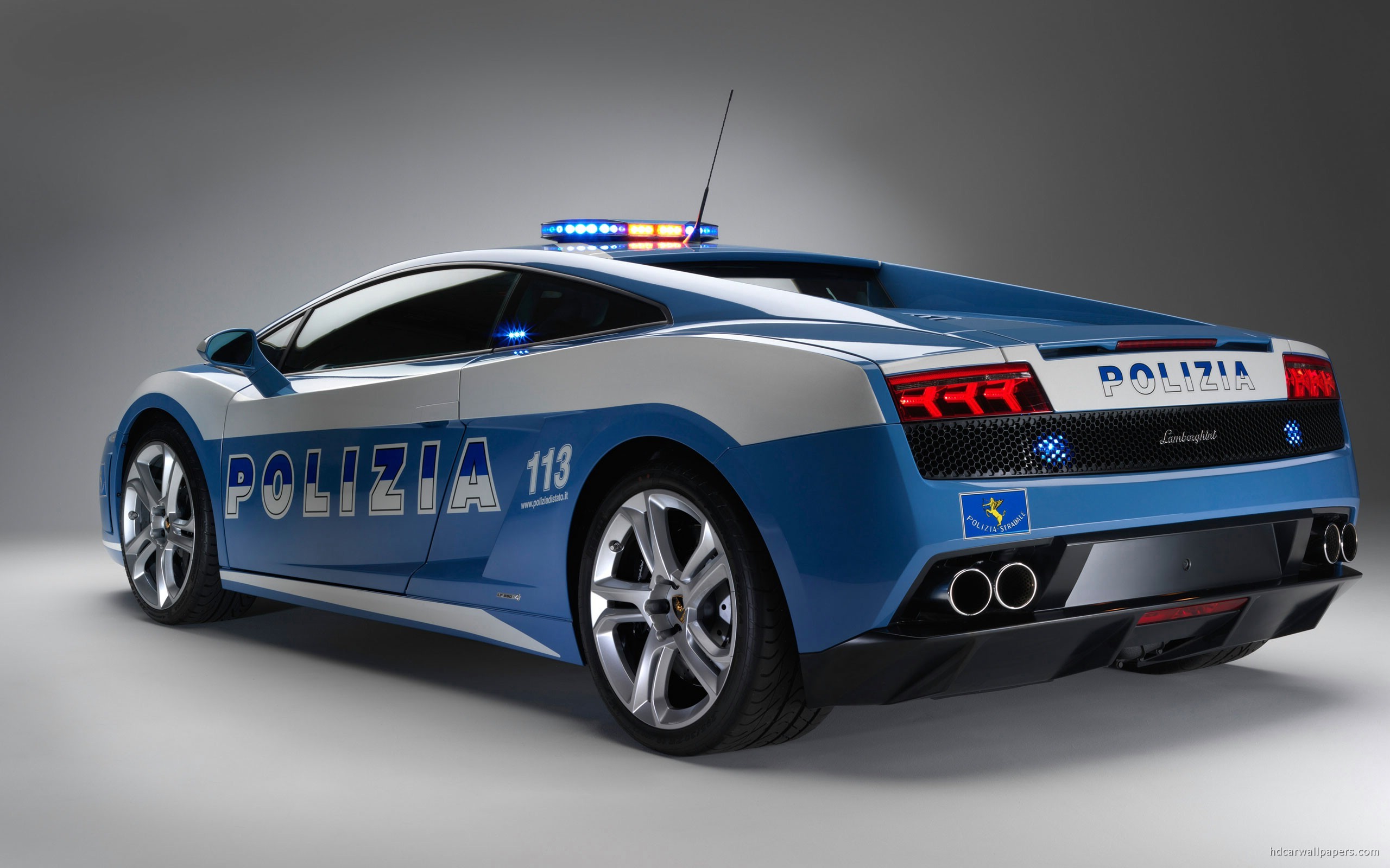 Lamborghini Gallardo LP560-4 Polizia, Polizia, Blu, 2560x1600, sfondo MacBook Pro