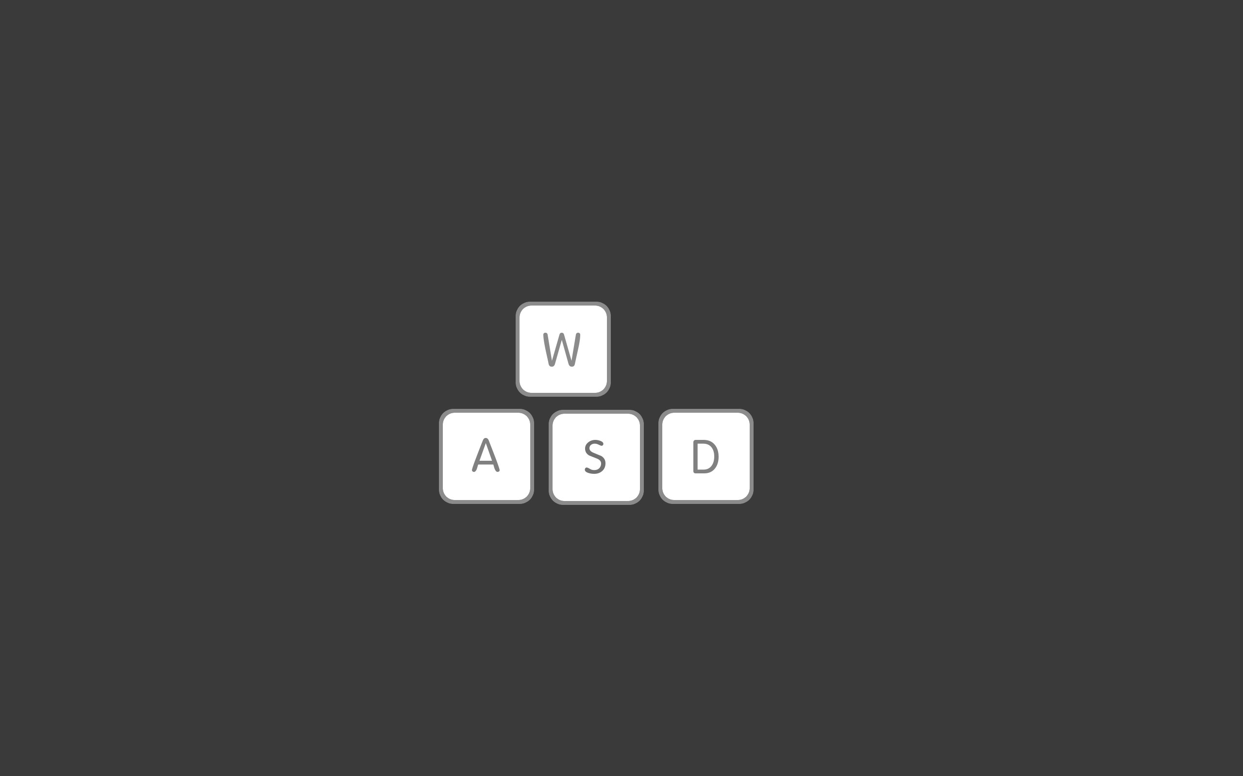 Tasti WASD, Tastiera, Minimalista, Grigio, 2K, wallpaper PC