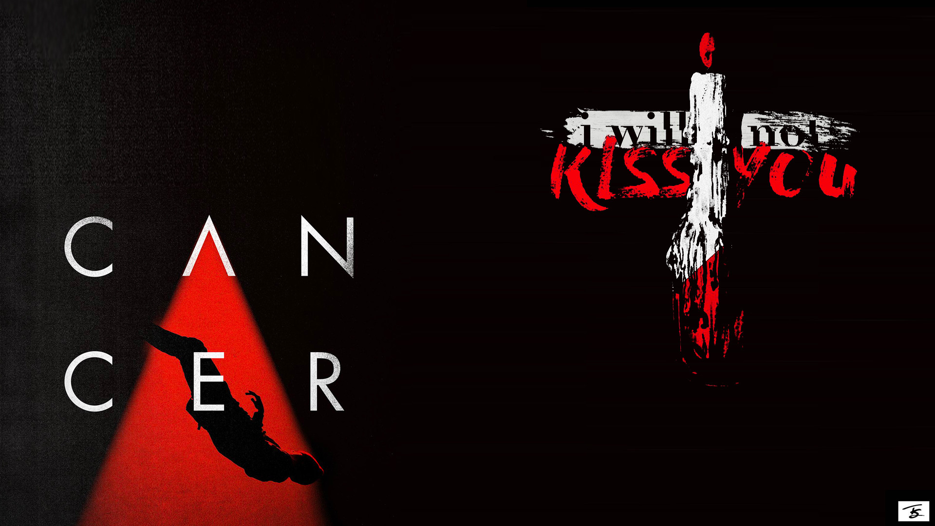 Twenty One Pilots, Cancer, Kiss You, Sfondo nero, Full HD, wallpaper desktop