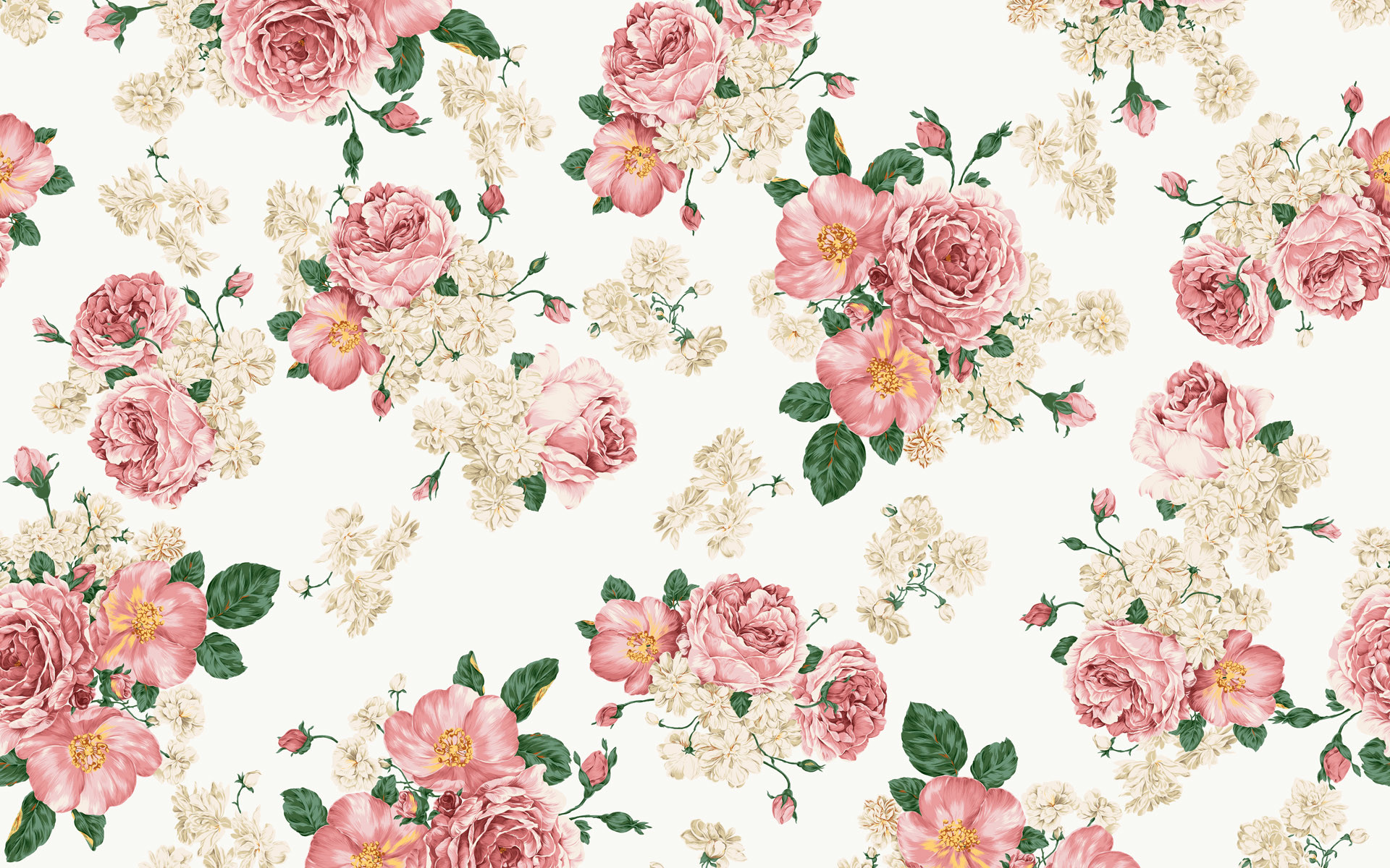 Rose, Motivo floreale, Rosa, Vintage, 1920x1200, sfondo per PC