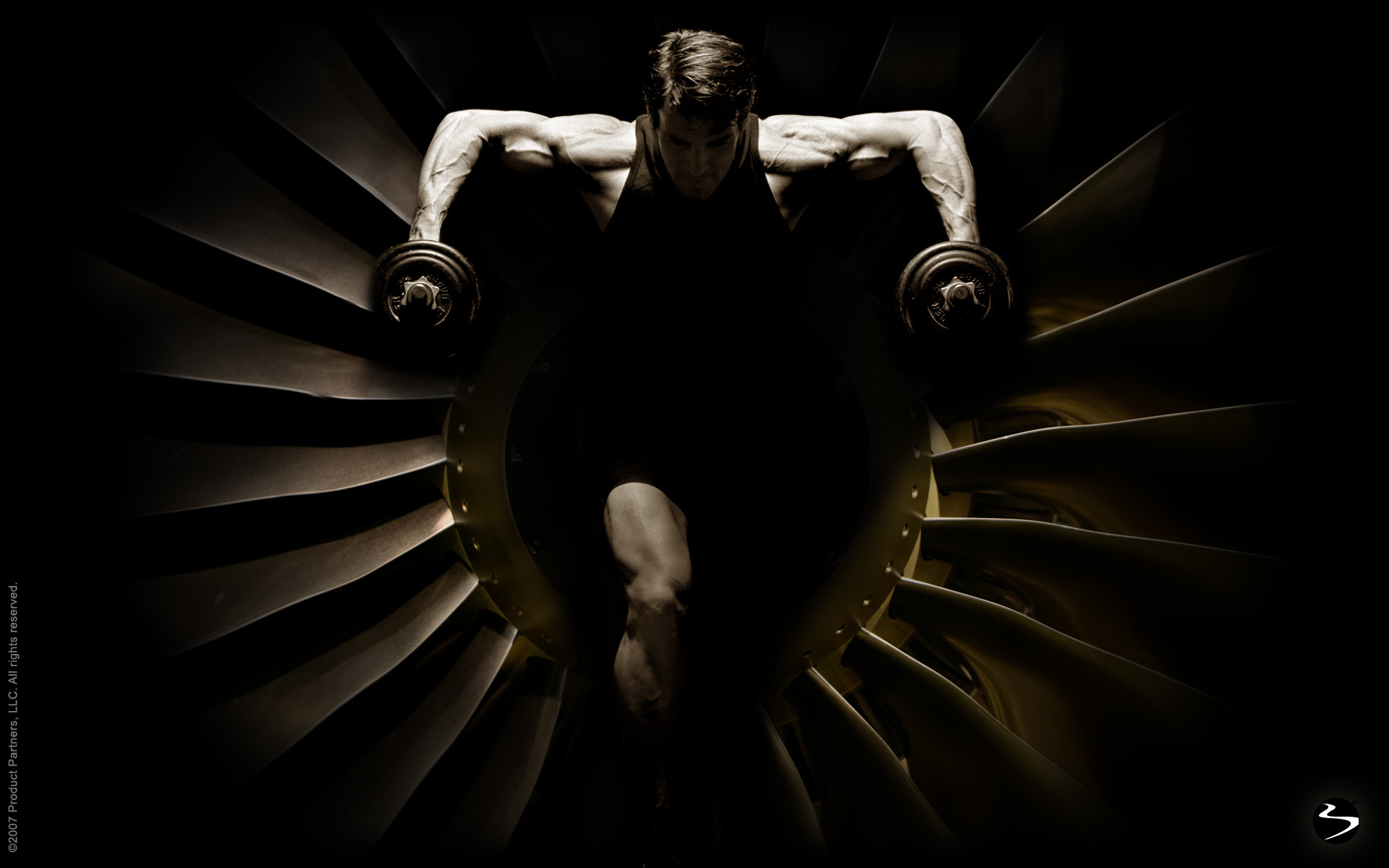 Manubri, Atleta, Sfondo nero, 16:10 Full HD, wallpaper widescreen