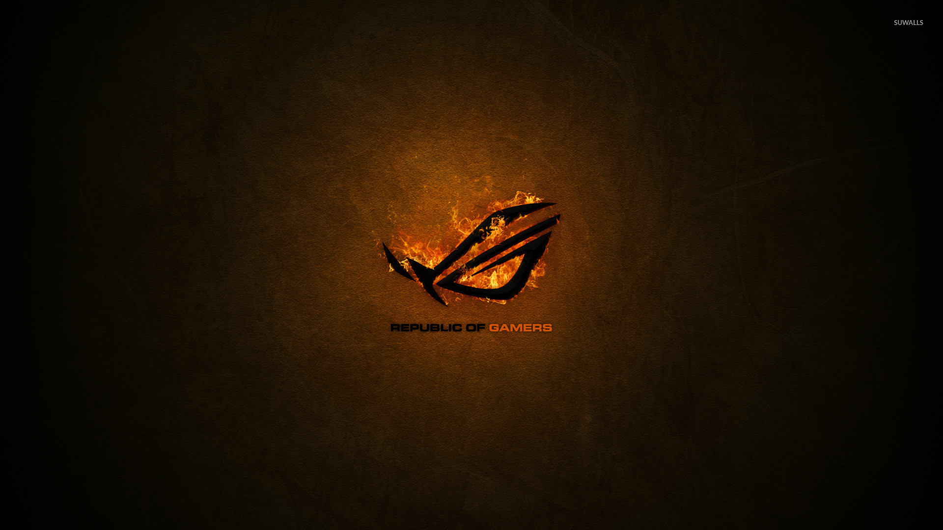 ASUS ROG, Republic of Gamers, Fuoco, Arancione, 1920x1080, sfondo per PC